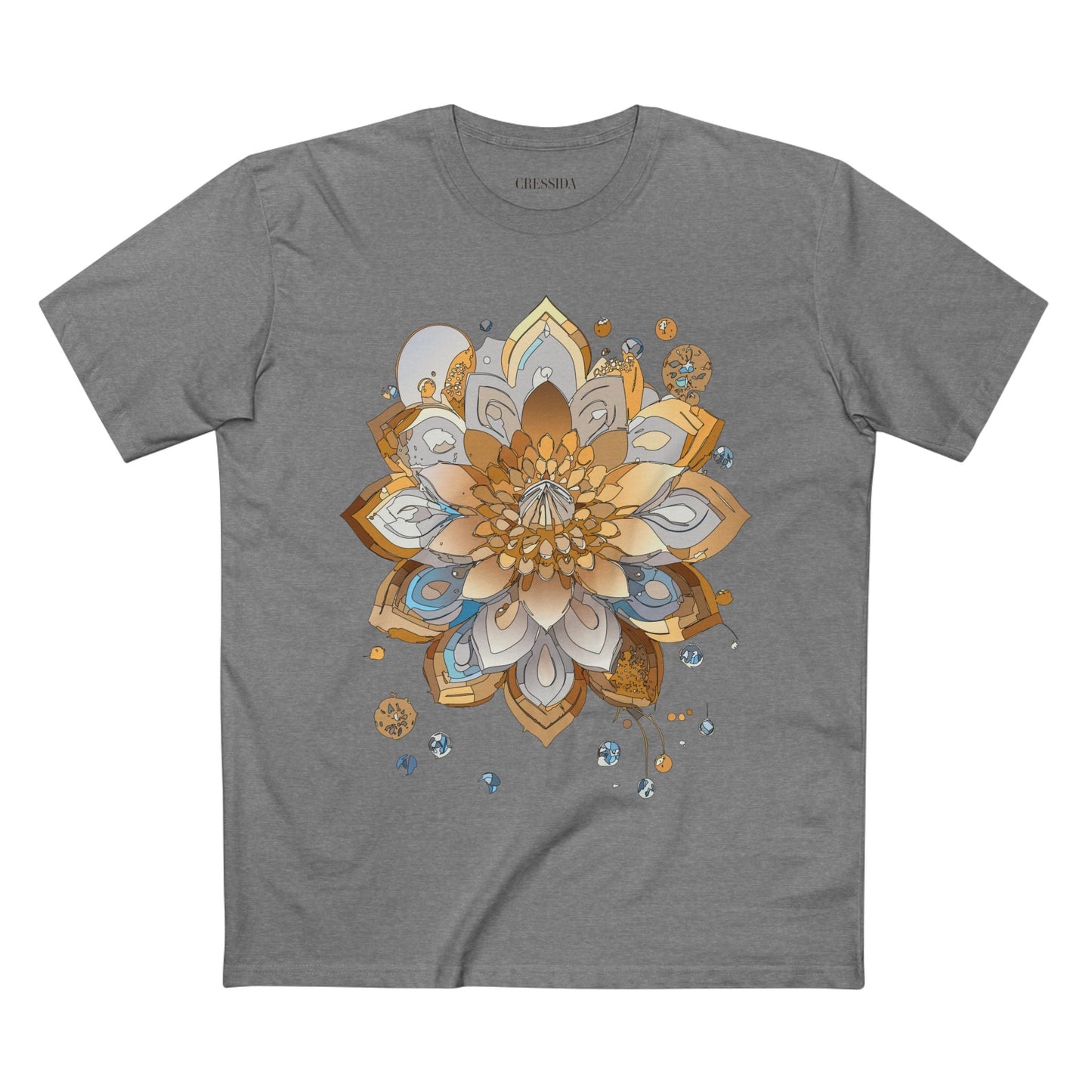 Floral Graphic T-Shirt Unisex 100 Cotton Art Design with Antique Flowers Tee 6