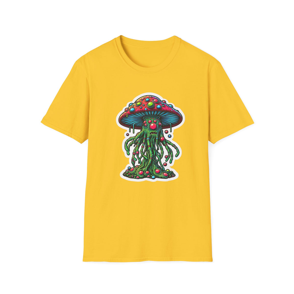 Funny Mashroom Cartoon  Graphic Tee Gildan Unisex 100 Cotton Tee Shirt c09