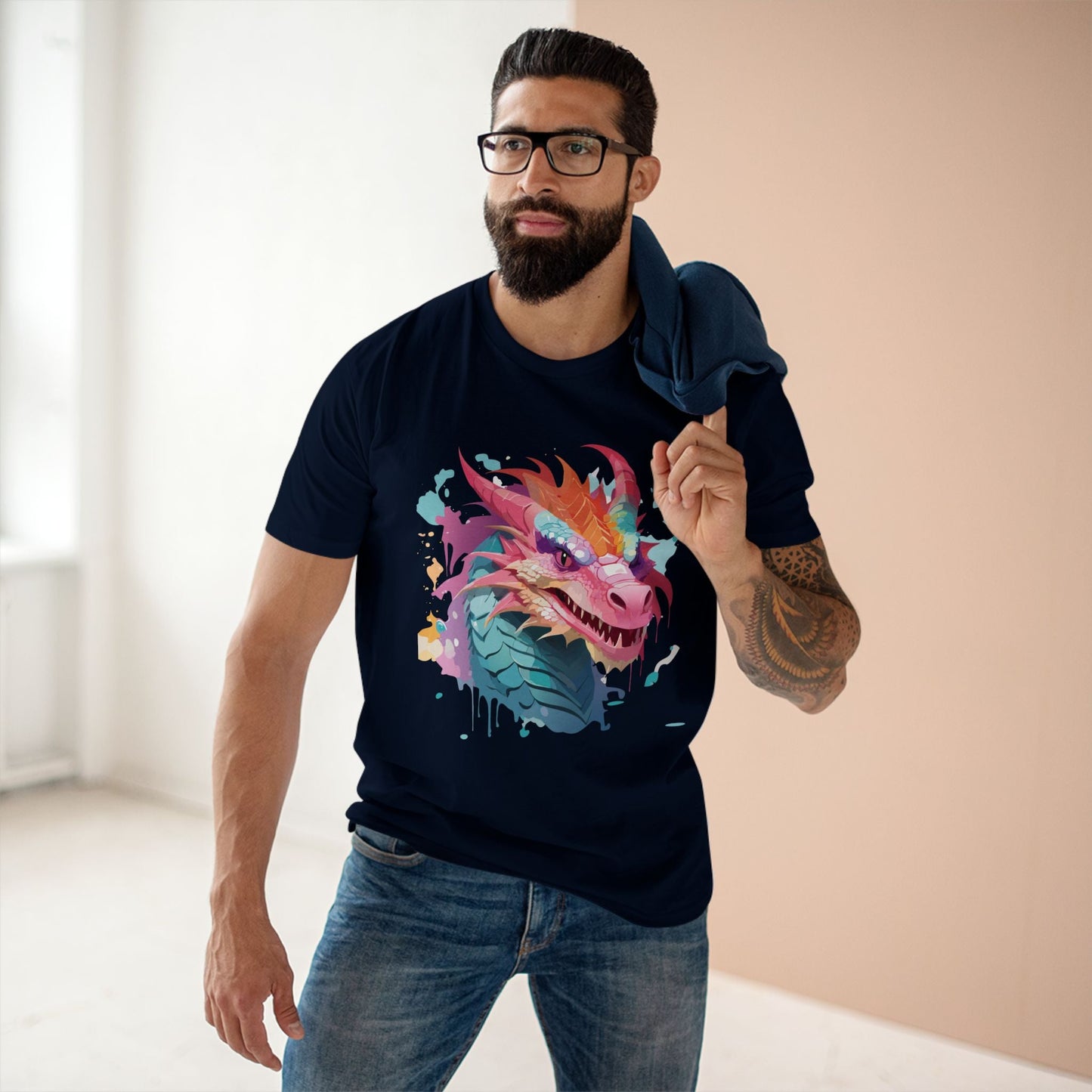 Dragon Graphic Unisex 100 Cotton Staple Tee 1