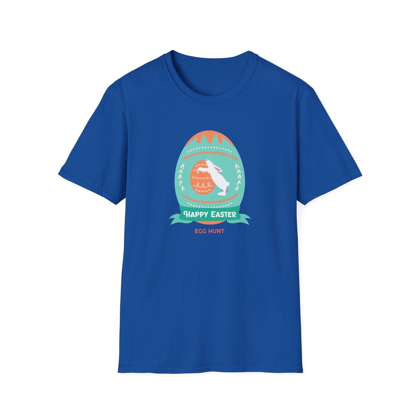 Easter Egg T Shirt Unisex Softstyle Tee With Easter Signature Design 100 Percent Ring Spun Cotton