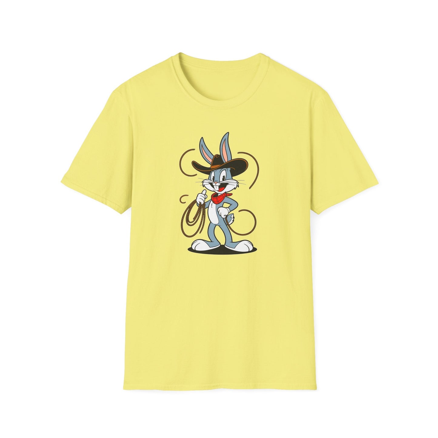 Bugs Bunny T Shirt Unisex Gildan Softstyle 64000 Cartoon Animation Tee With Art Design Artwork