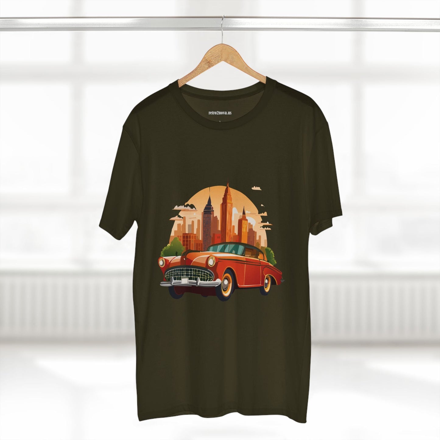 Retro Car Shirts Vintage Car Shirts RC1 Unisex Premium Cotton Tee With Original Art Design