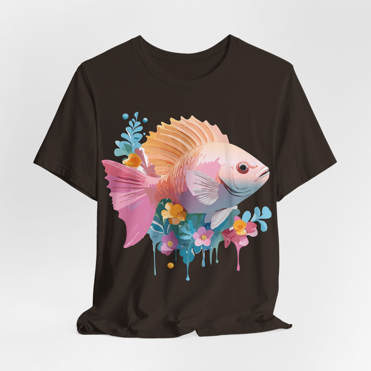 Fish Graphic Design Tee Bella+Canvas Unisex 100 Cotton Tee Shirt a101