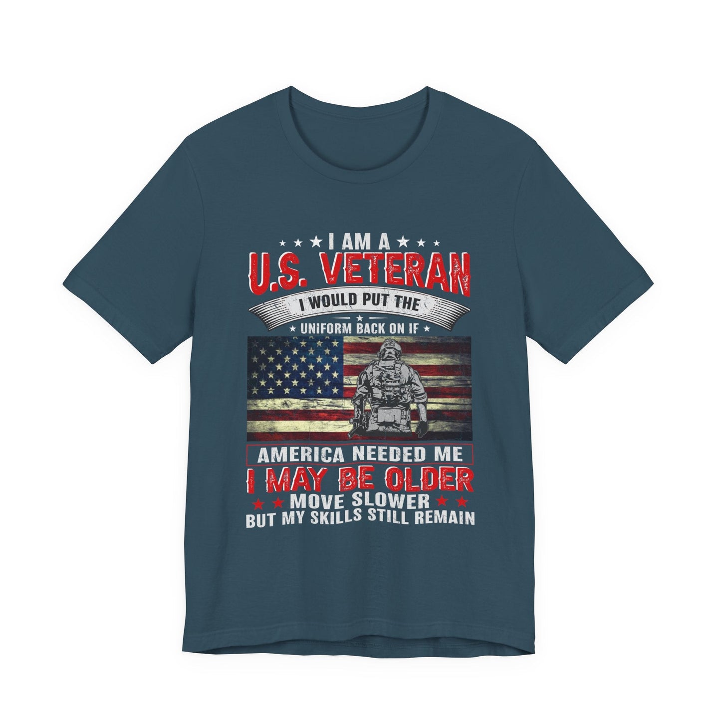 Army Veteran Patriotic Graphic Design Unisex Cotton T-Shirt v25