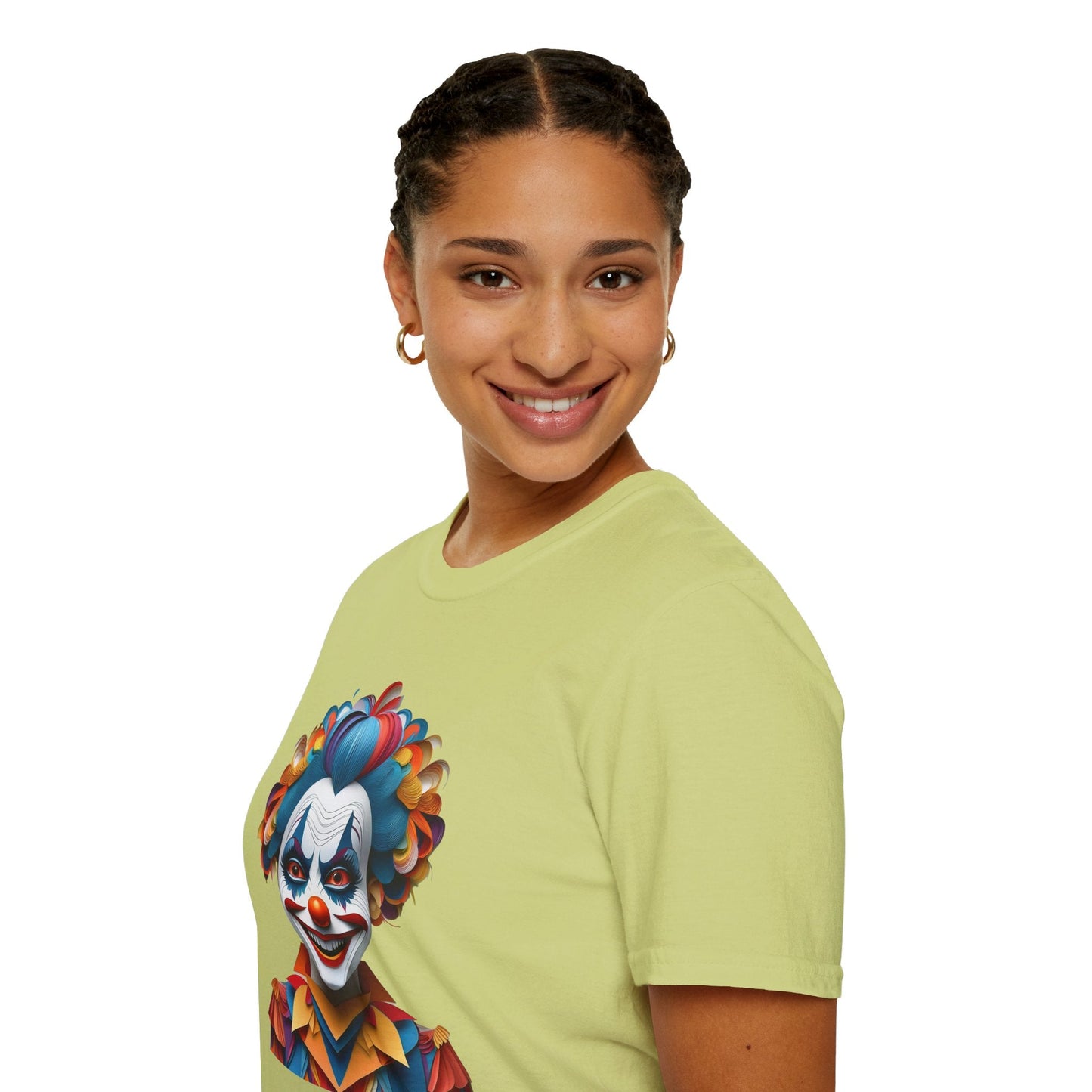 Clown Shirt Unisex T Shirt Short Sleeve Funny Man Circus Tee Gildan Softstyle 64000