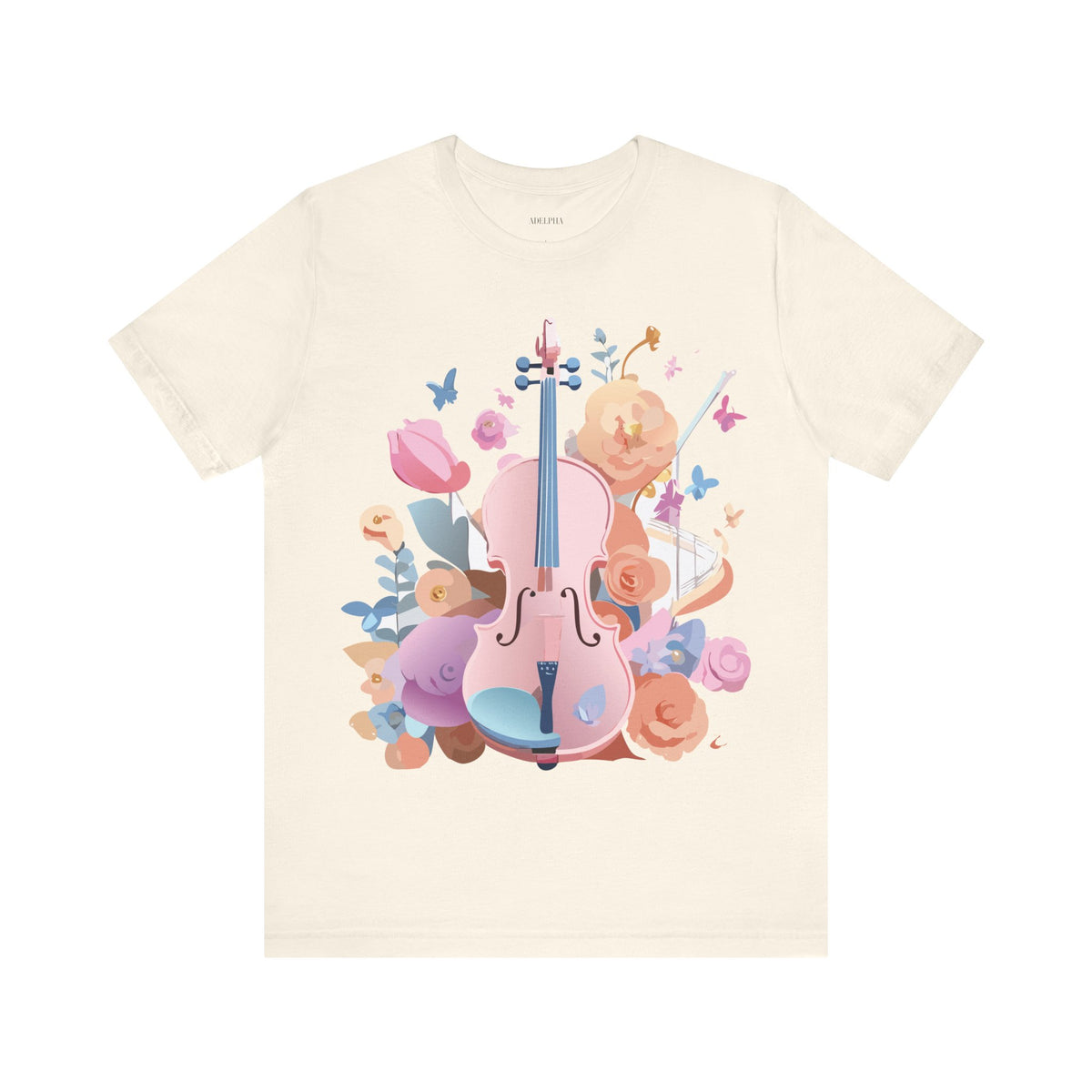 Music Graphic Unisex Cotton Bella+Canvas Tee with Art Design m171