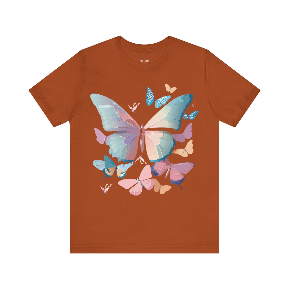 Butterfly Graphic Unisex Cotton Bella+Canvas Tee with Art Design n59