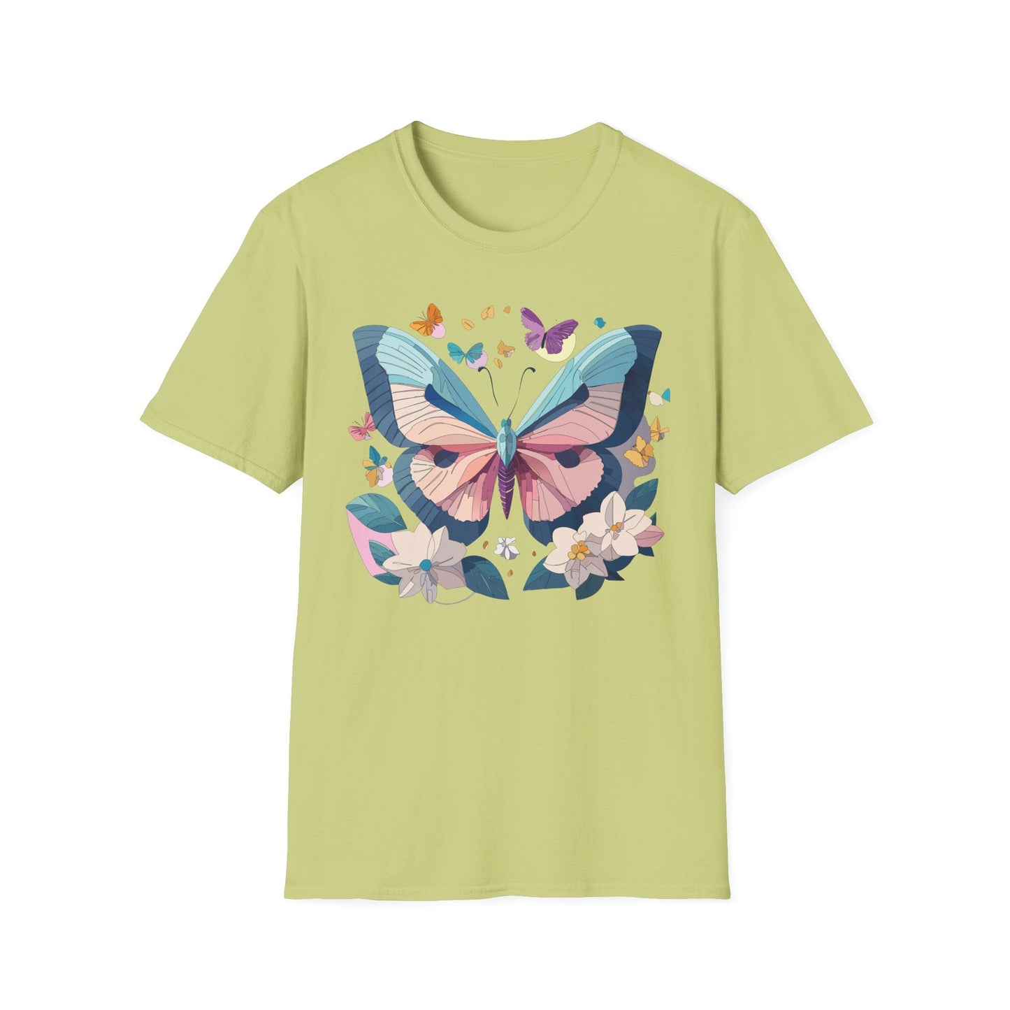 Butterfly Shirt Unisex T Shirt Softstyle Gildan 64000 Ring Spun Cotton Monarch Design