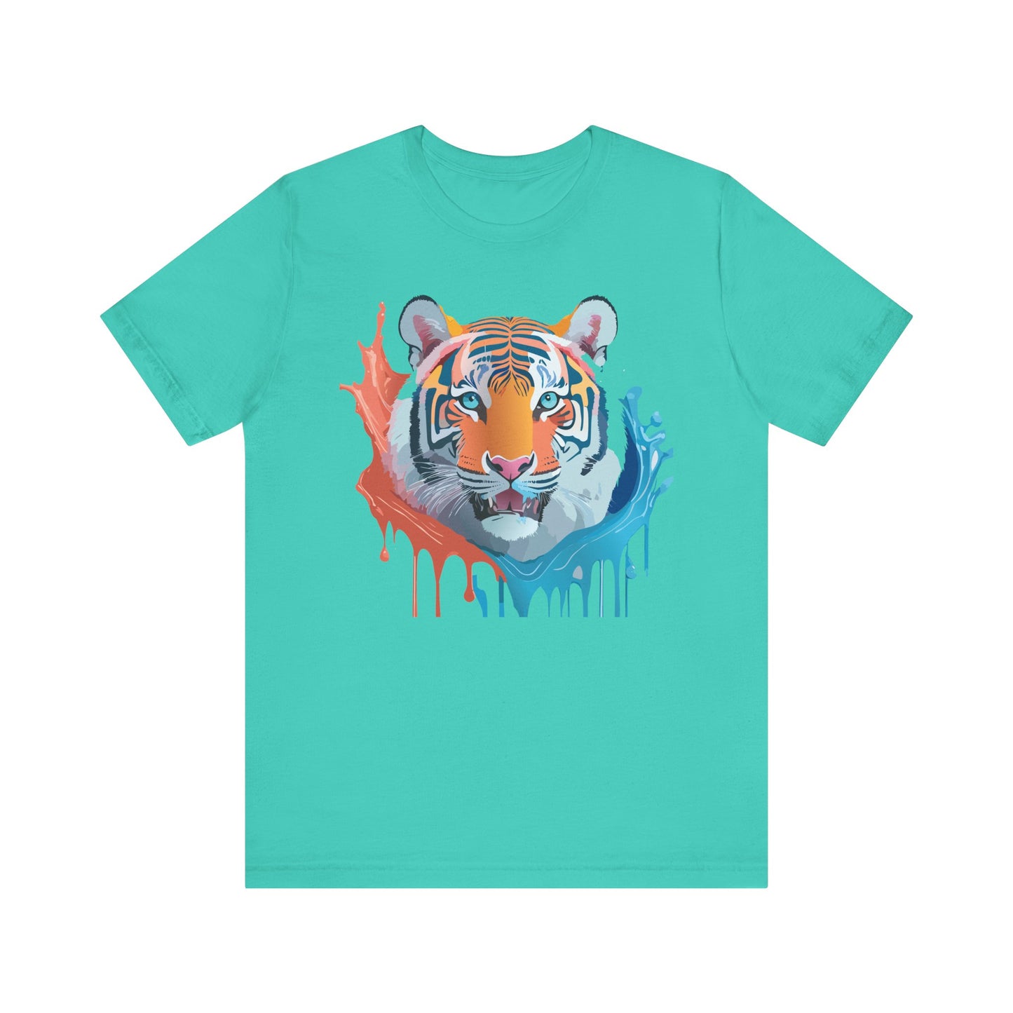 Unisex Tiger Tee, Animal Shirt, Tee Shirt with Tiger, Art T-Shirt, Animal Tees, Big Cat Shirt, Art Design T-Shirt 5