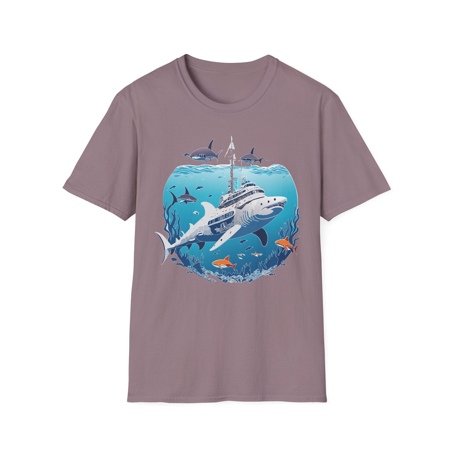 Ocean Tee Shirt Unisex Softstyle 64000 Ring Spun Cotton Art Design Tee For Everyday Comfort