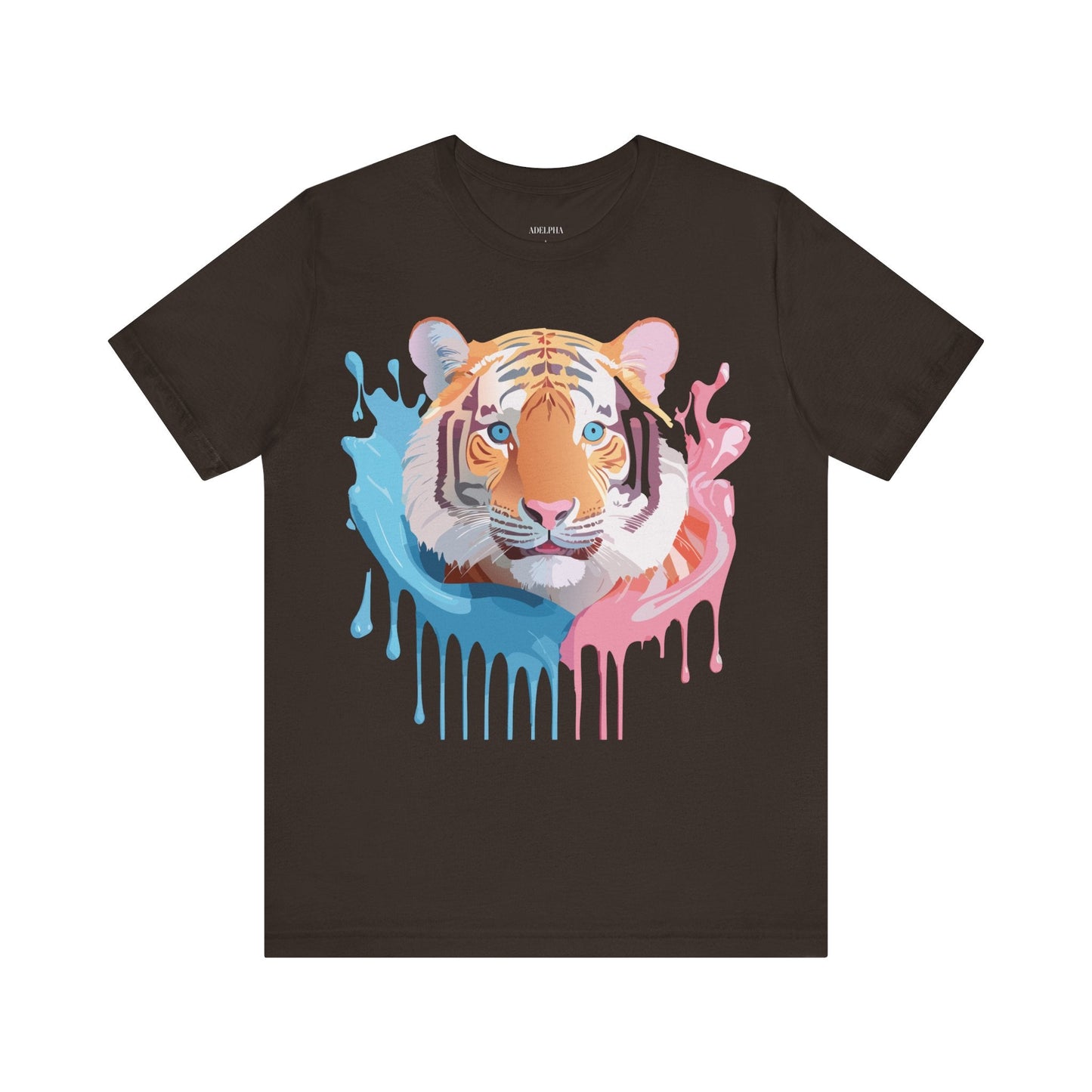 Adelpha Tiger Graphic Tee Premium Unisex Jersey Short Sleeve With Vintage Artwork