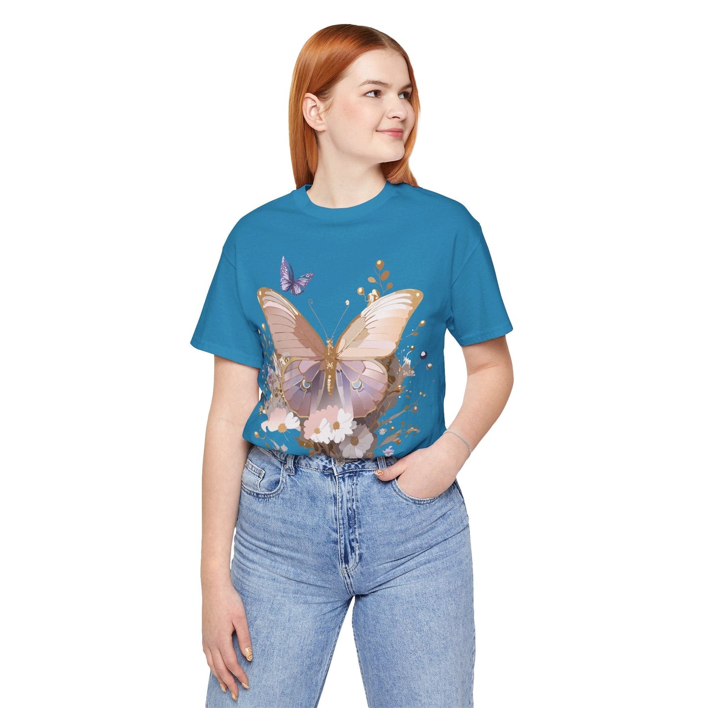 Butterfly Graphic Tee From Adelpha Unisex Short Sleeve Vintage Artwork