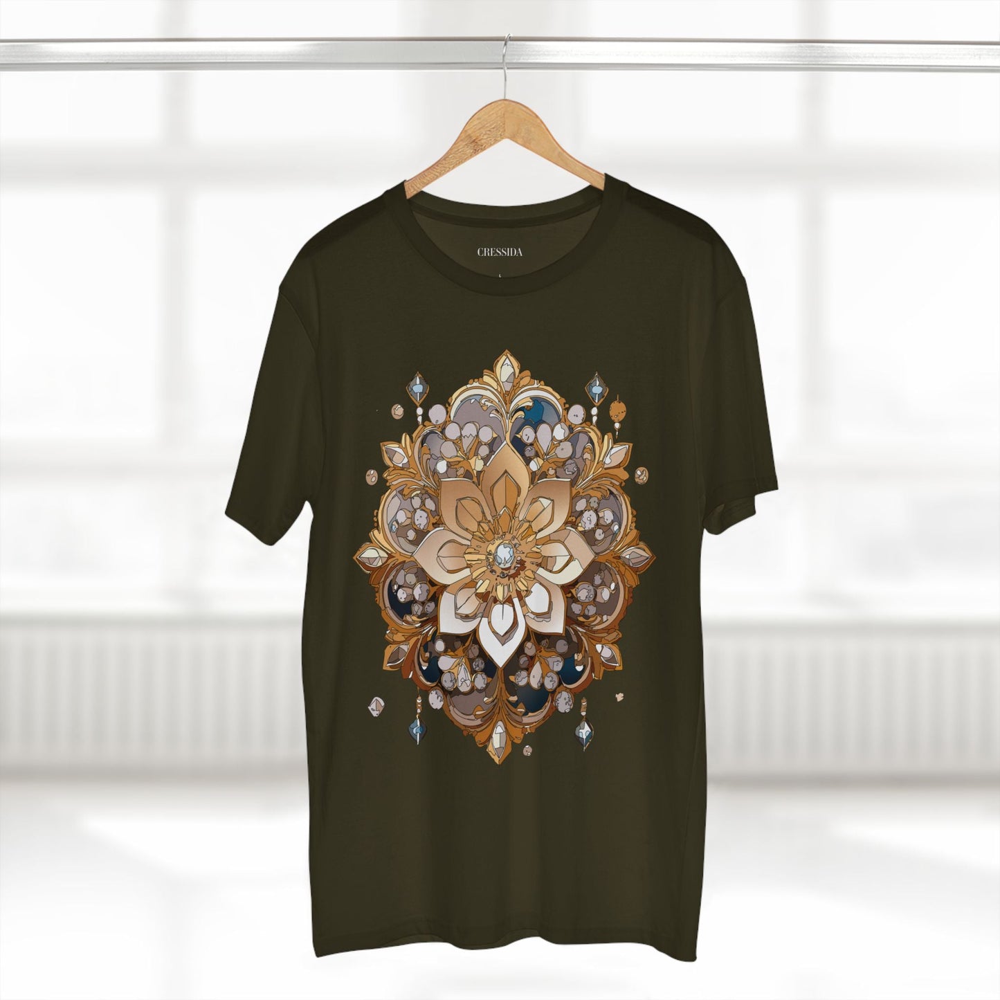 Floral Graphic T-Shirt Unisex 100 Cotton Art Design with Antique Flowers Tee 22