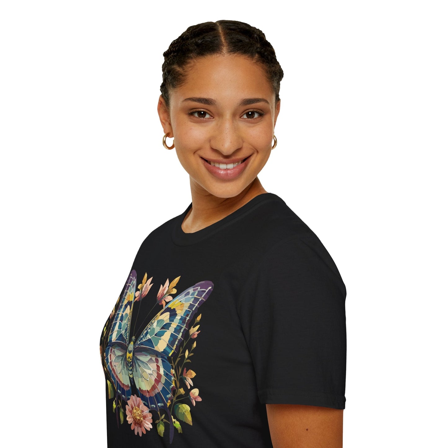 Butterfly Shirt Unisex T Shirt With Monarch Design Gildan Softstyle 64000 Ring Spun Cotton Tee