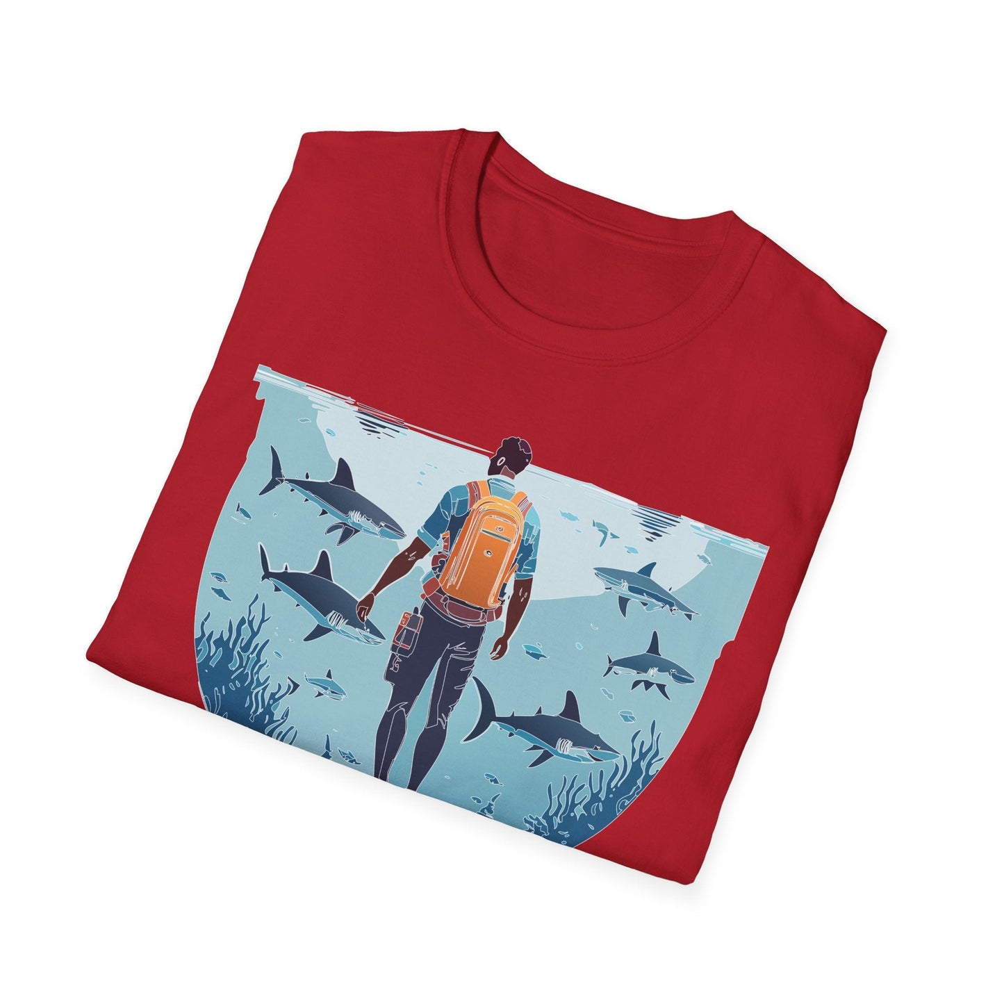 Ocean Graphic Unisex Softstyle Cotton Tee 5