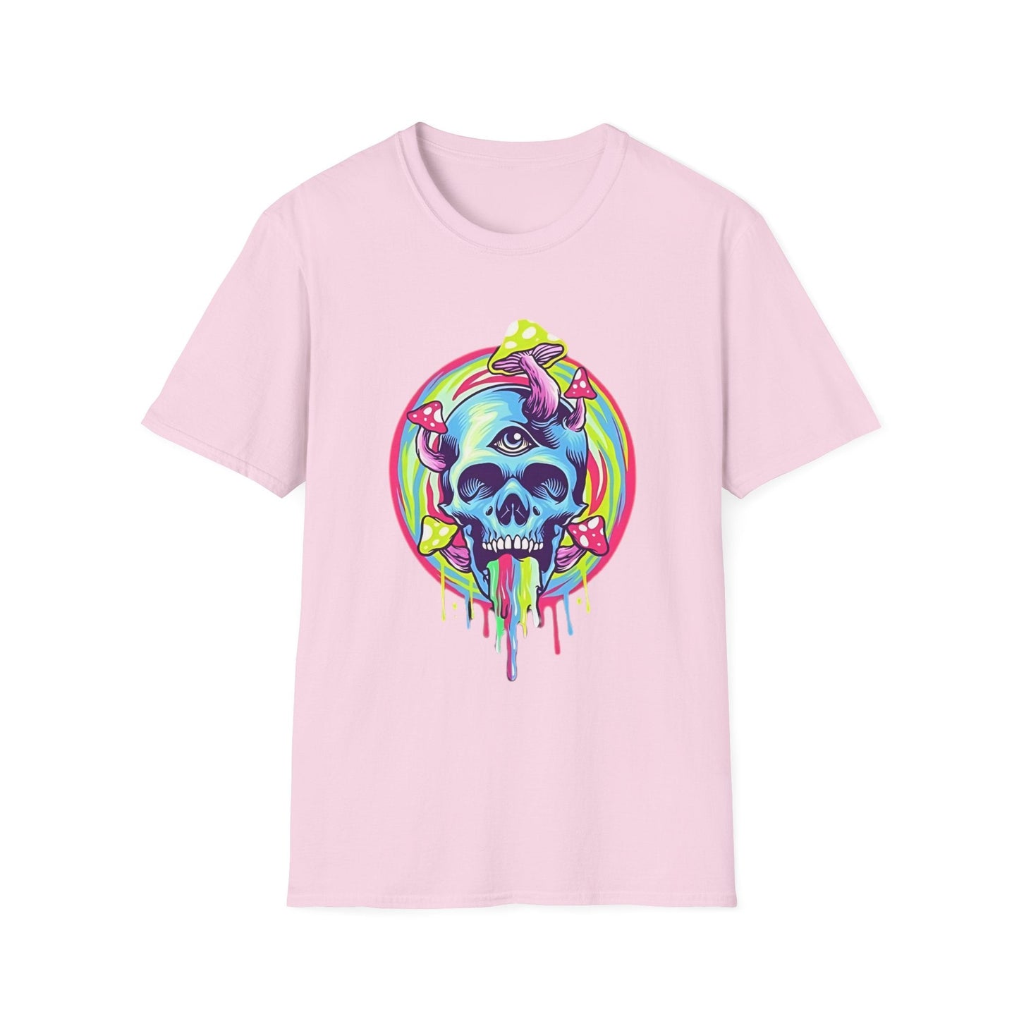 Unisex Skull Tee Shirt With Skeleton Design Cotton Softstyle 64000 T Shirt Premium Cotton Tee