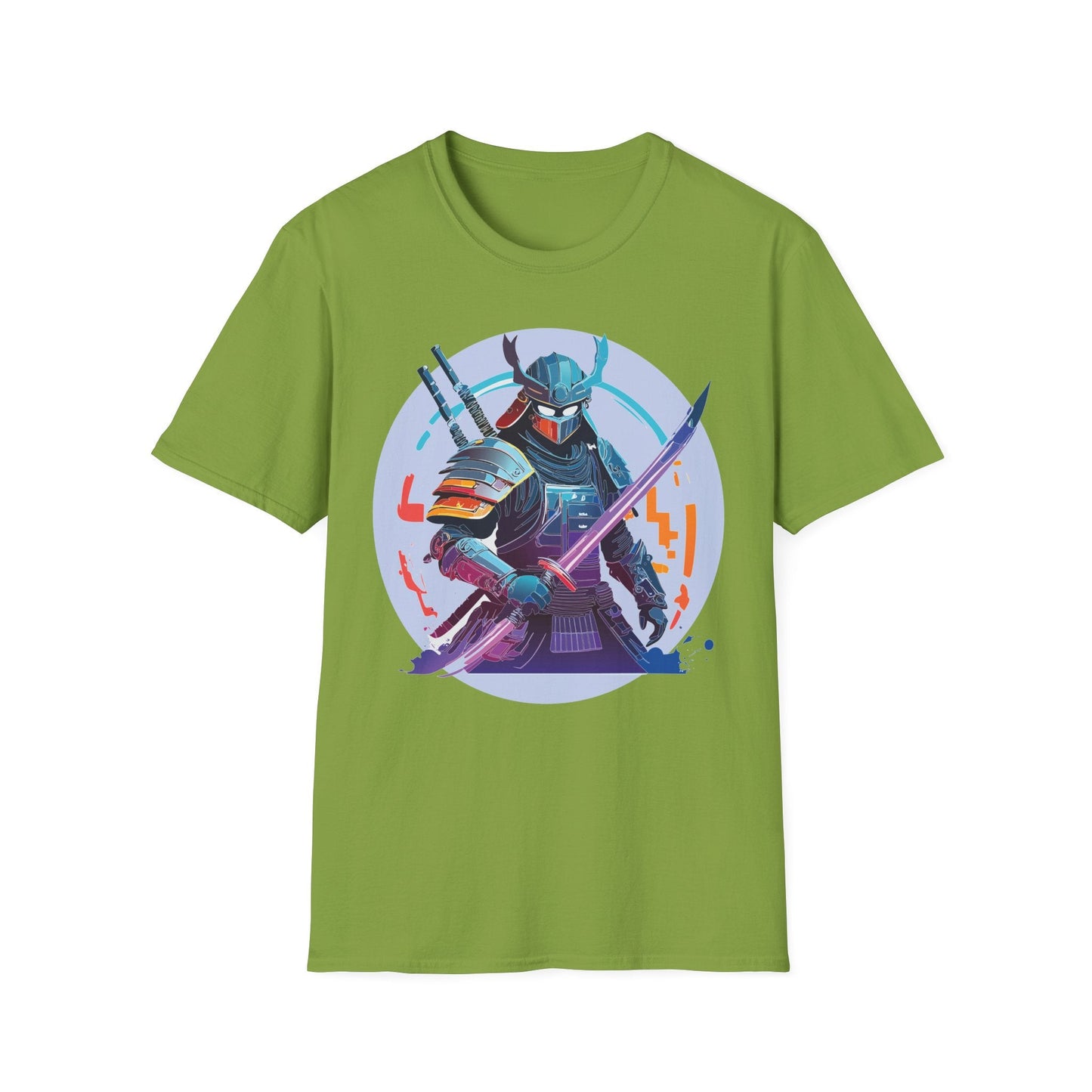 Samurai Shirt Unisex Softstyle Tee 100 Percent Ring Spun Cotton Light 4.5 Oz Graphic Gildan 64000
