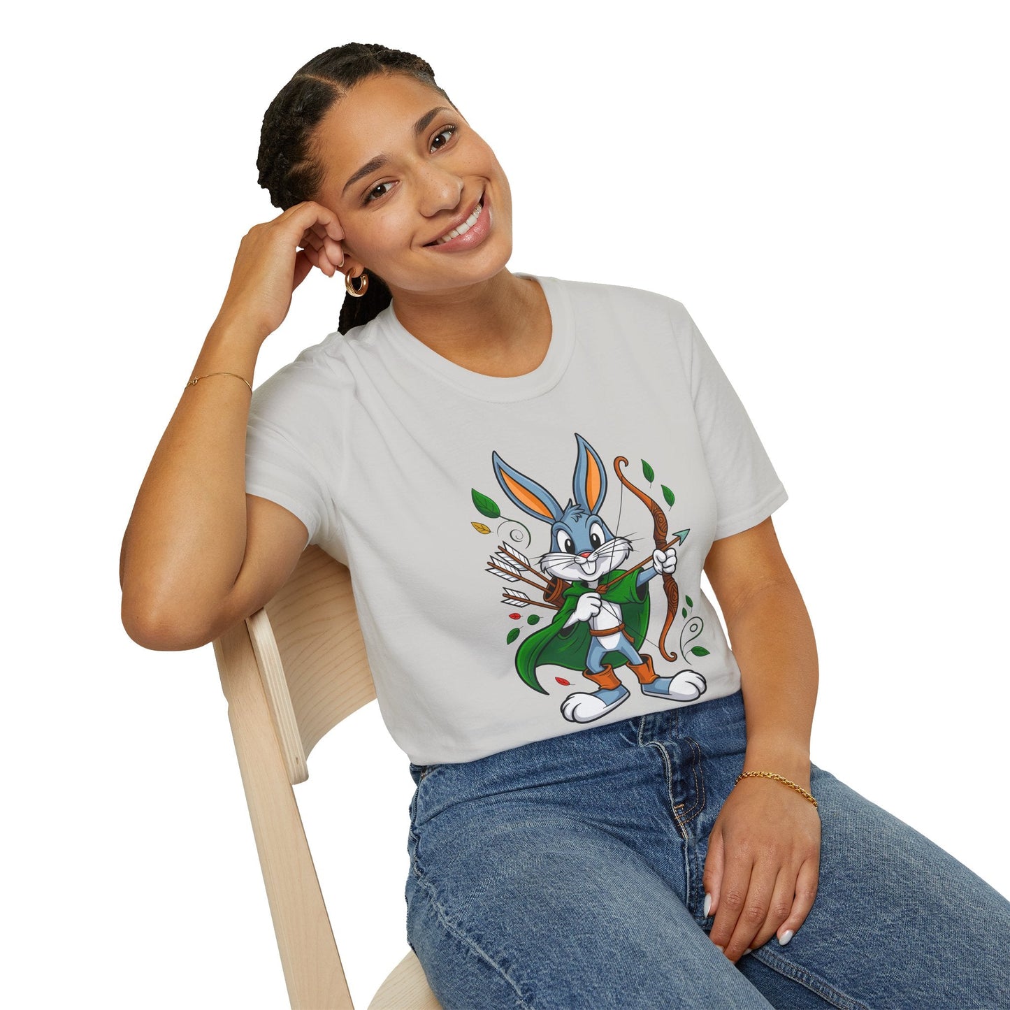 Bugs Bunny T Shirt Unisex Gildan Softstyle 100 Percent Ring Spun Cotton Cartoon Shirt Graphic
