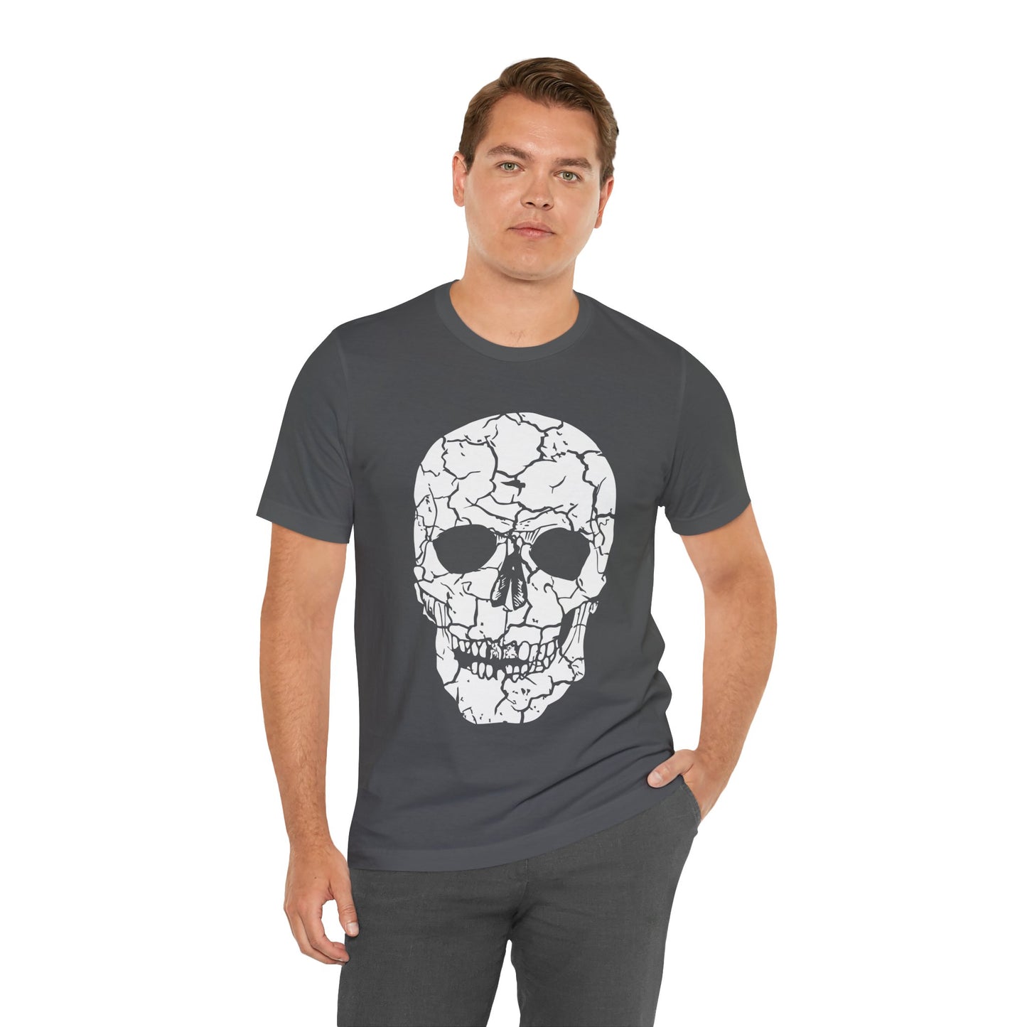 Unisex Cotton Tee Shirt with Skull