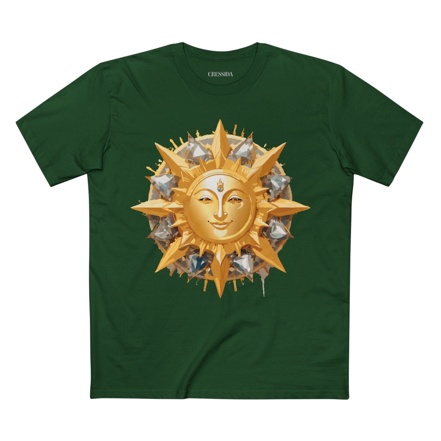 Gold Sun Graphic Unisex 100 Cotton T-Shirt with Golden Art Design 14