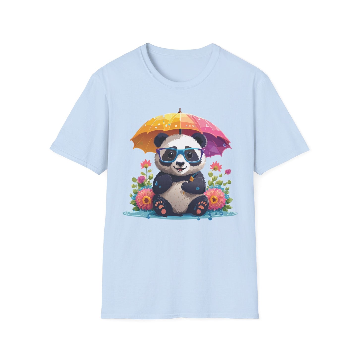 Unisex Panda Shirt Softstyle Tee 100 Percent Ring Spun Cotton Comfortable Animal Tee
