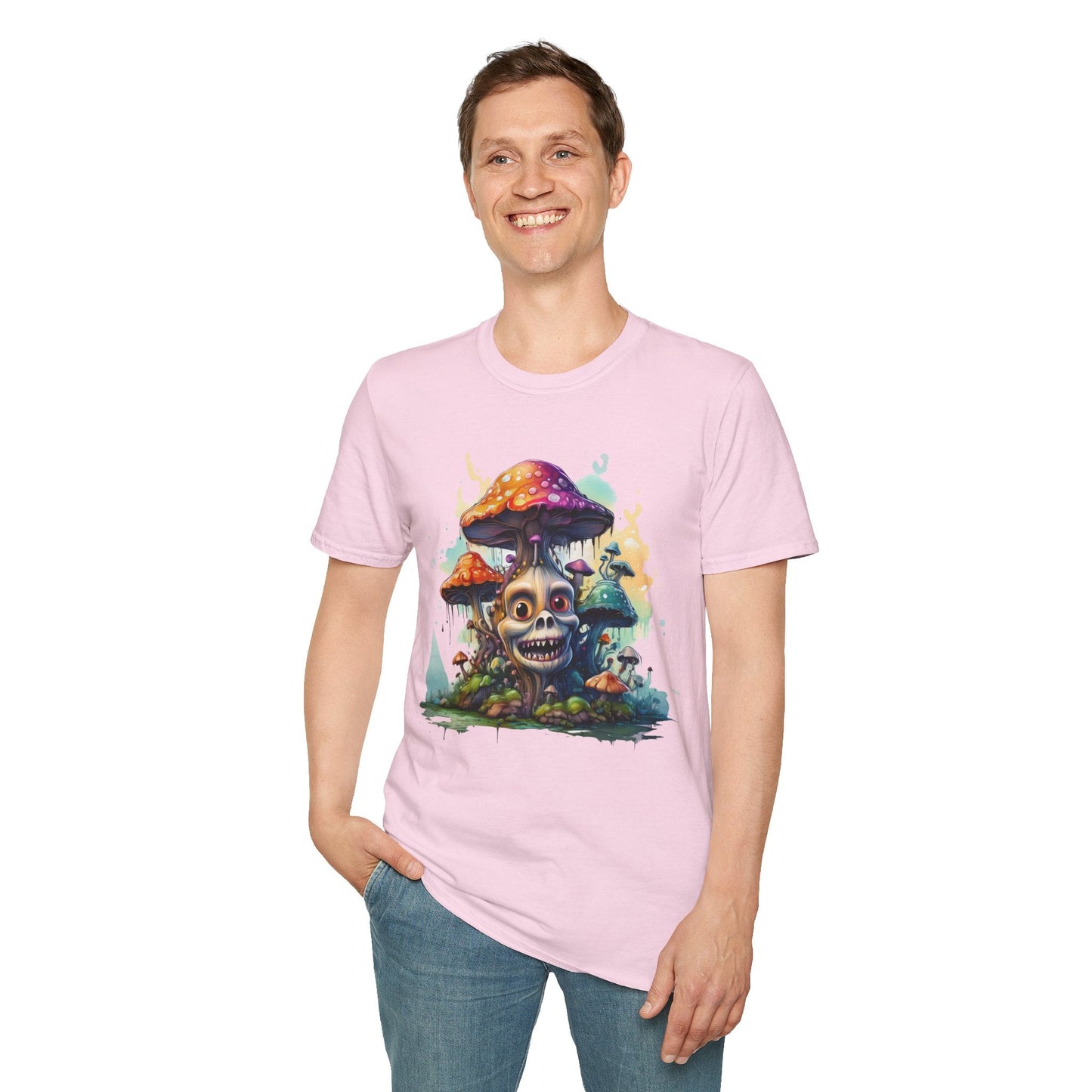 Mashroom Tee Shirt Unisex Graphic Mashroom Tee Fun Fungus Design Softstyle 64000