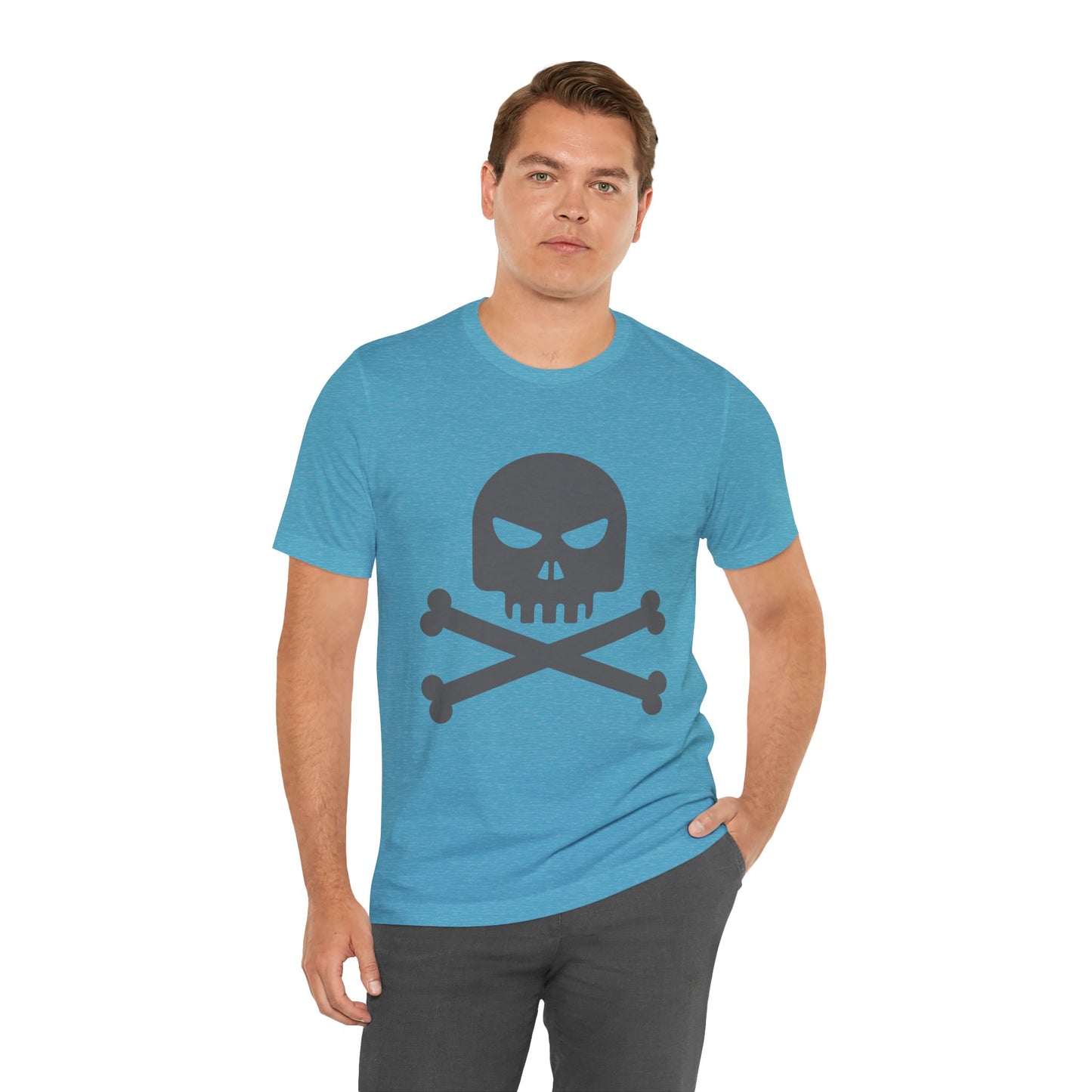 Unisex-T-Shirt aus Baumwolle mit Totenkopf