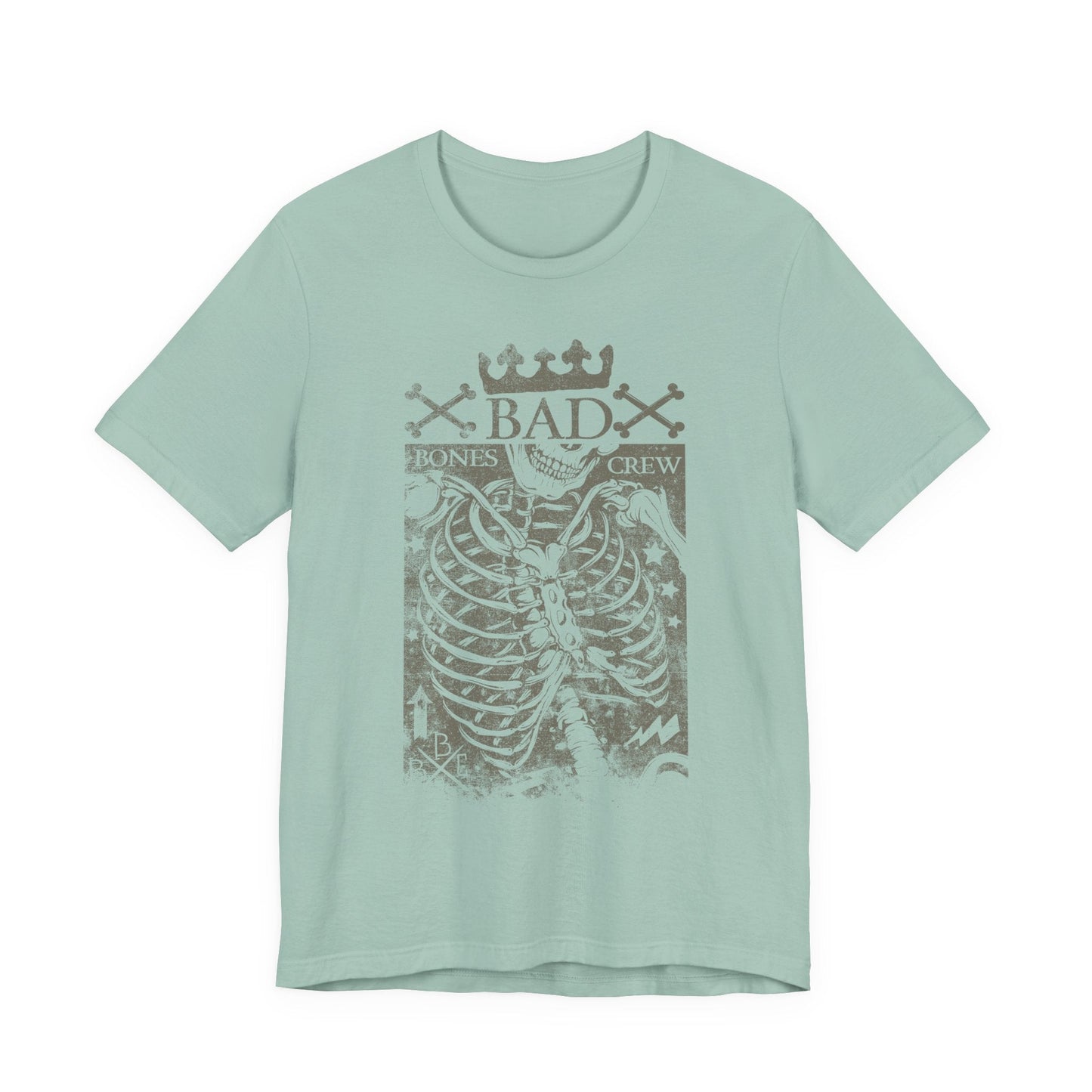 Skeleton Ribcage Tee Bones Crew Graphic Shirt A-10