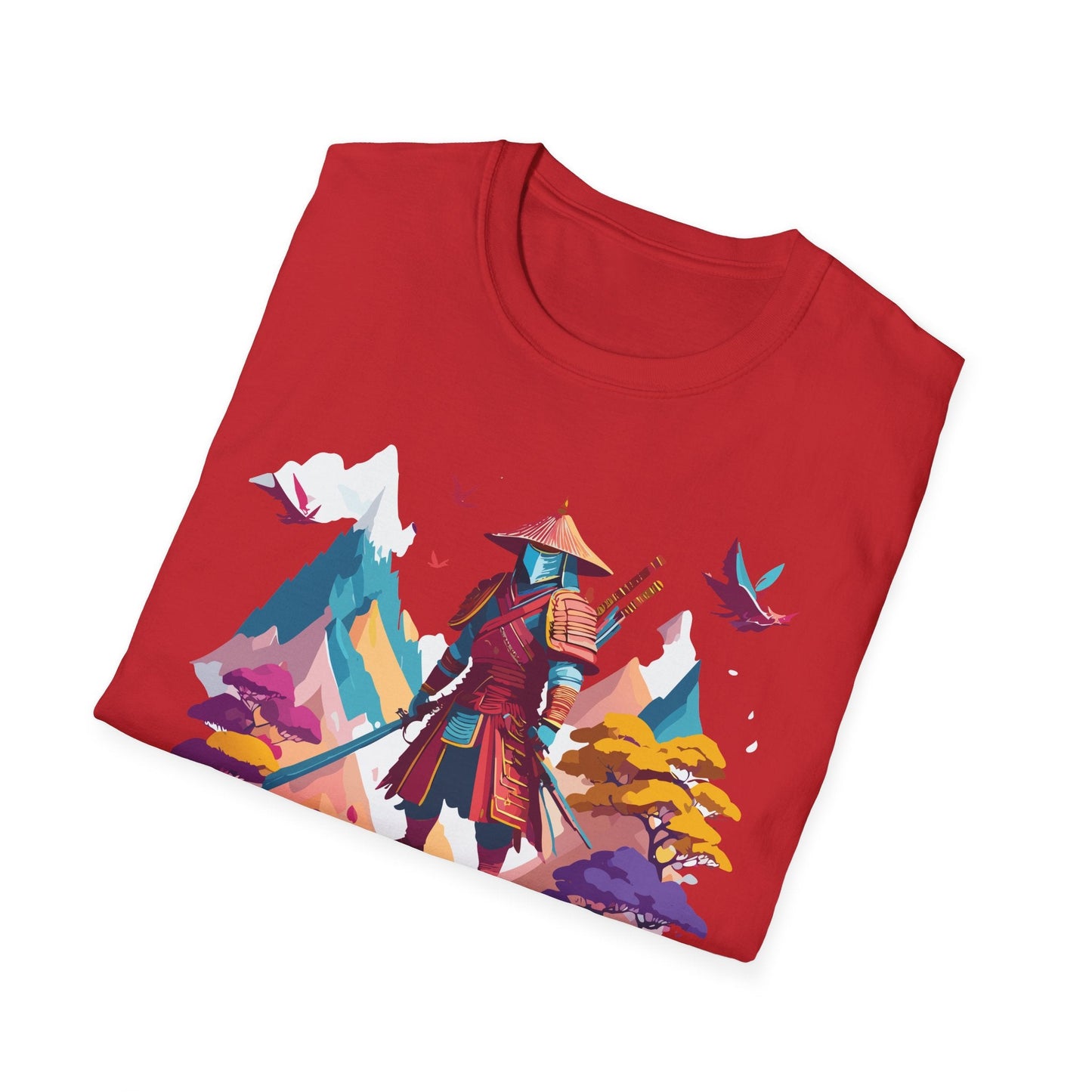 Samurai Shirt Unisex Samurai Tee Short Sleeve Gildan Softstyle 64000 100 Percent Ring Spun Cotton