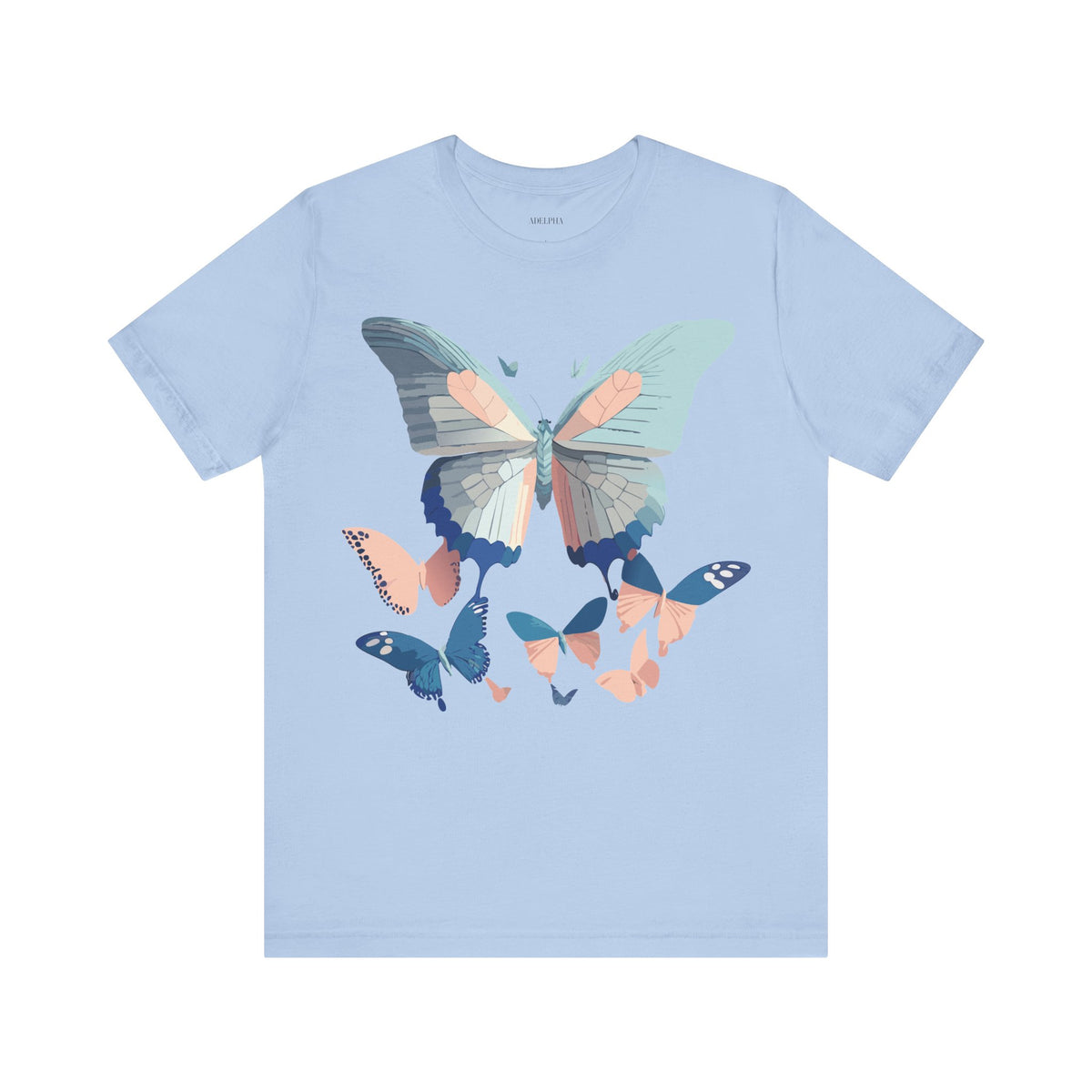 Butterfly Graphic Unisex Cotton Bella+Canvas Tee with Art Design n22
