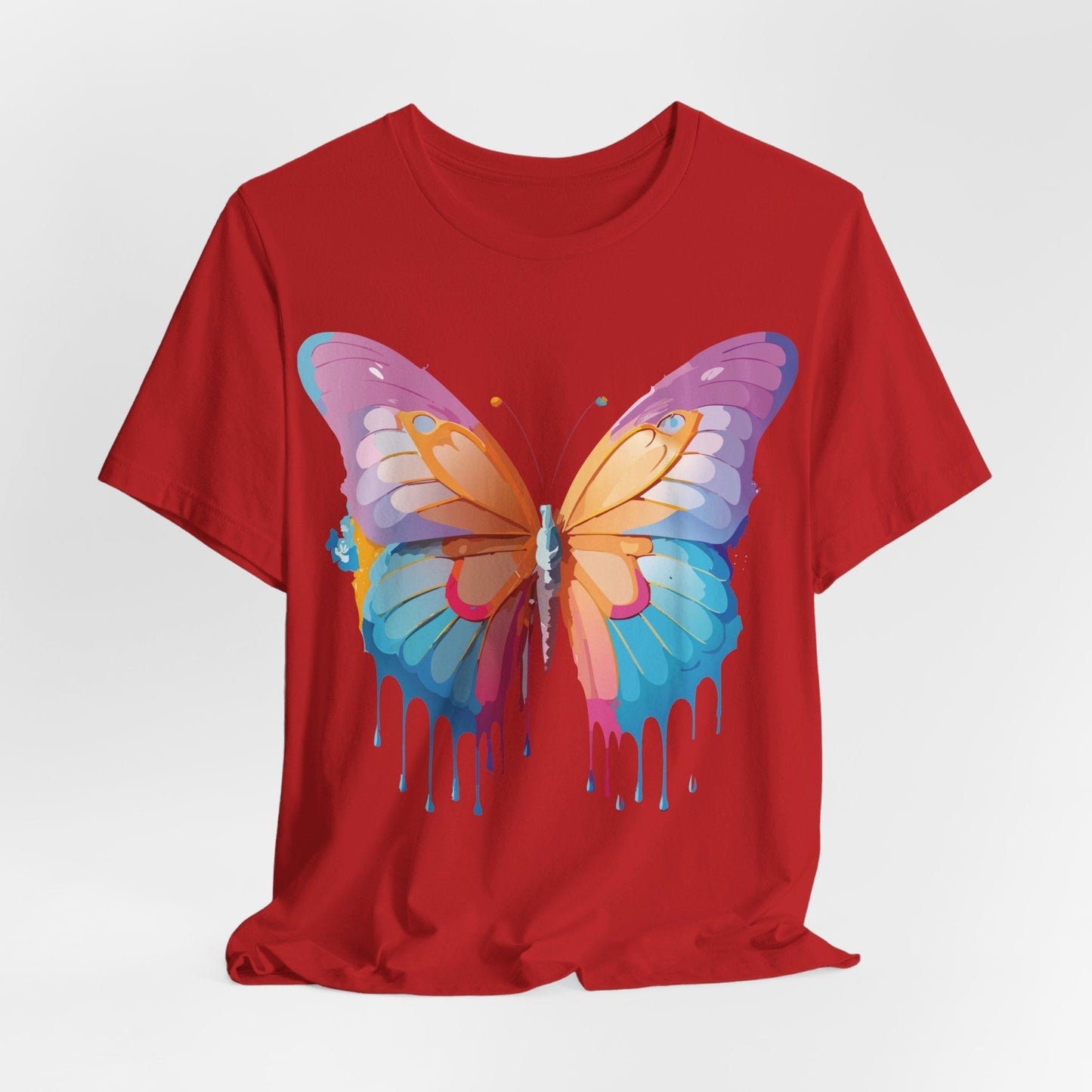 Butterfly Graphic Unisex 100 Cotton Lightweight Vintage Design Jersey Tee 90