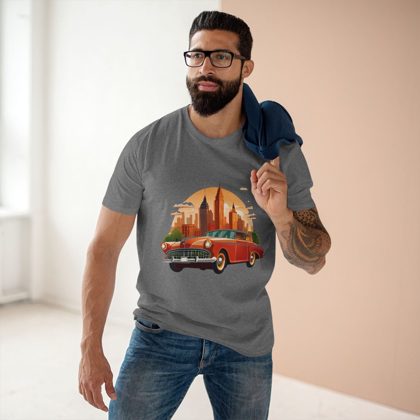Retro Car Shirts Vintage Car Shirts RC1 Unisex Premium Cotton Tee With Original Art Design