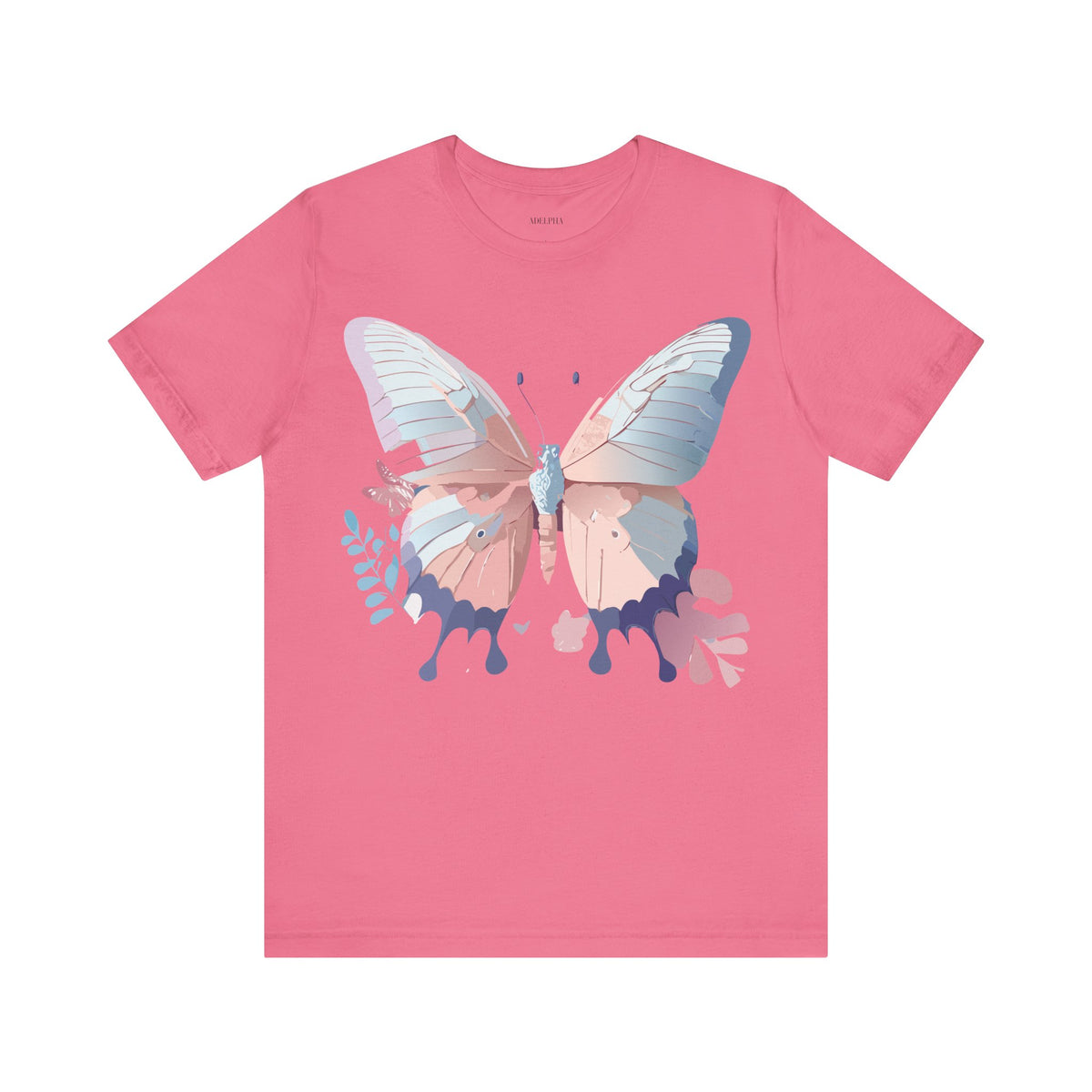 Butterfly Graphic Unisex Cotton Bella+Canvas Tee with Art Design n107