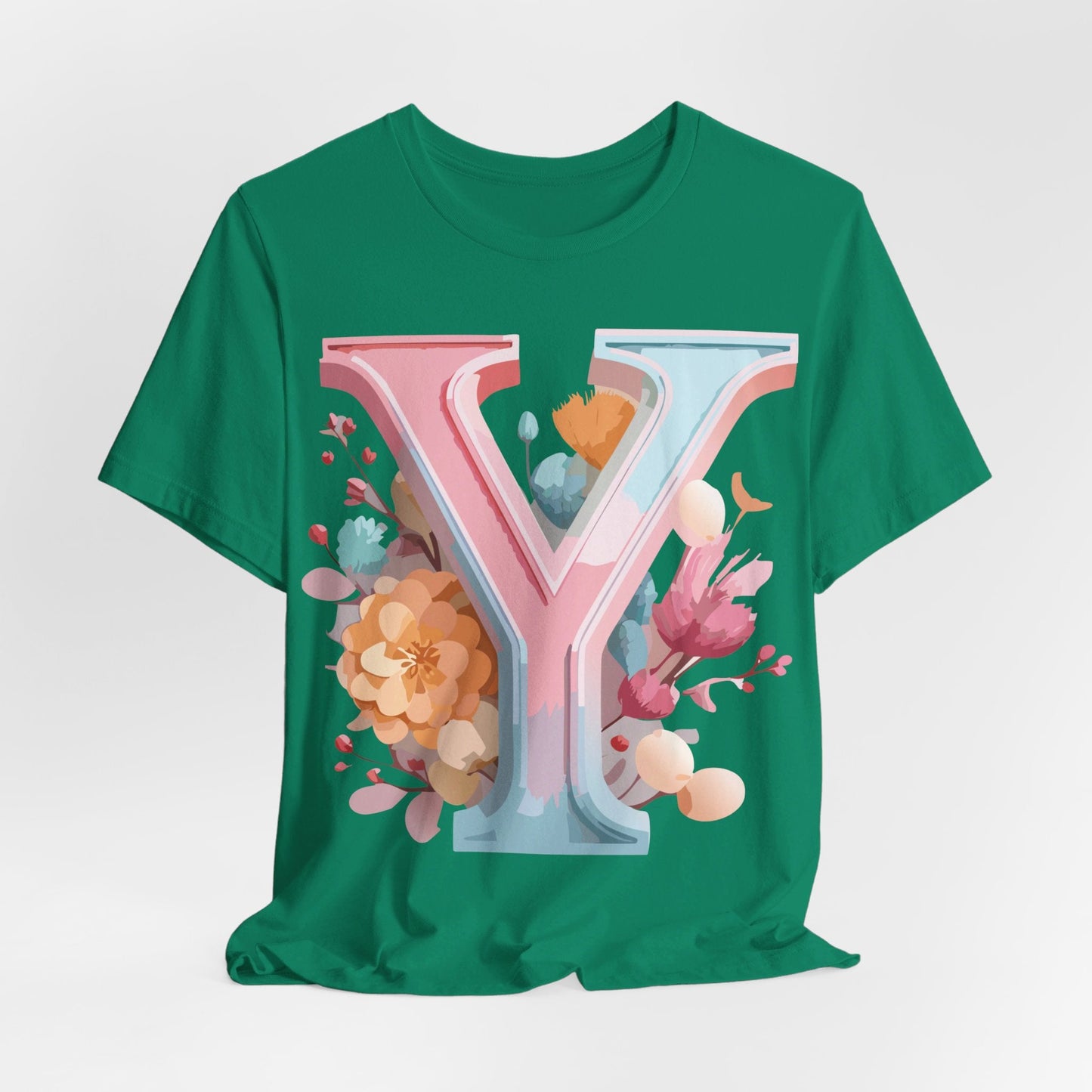 Letter Y Graphic Tee Unisex Short Sleeve Vintage Inspired Artwork Adelpha Premium