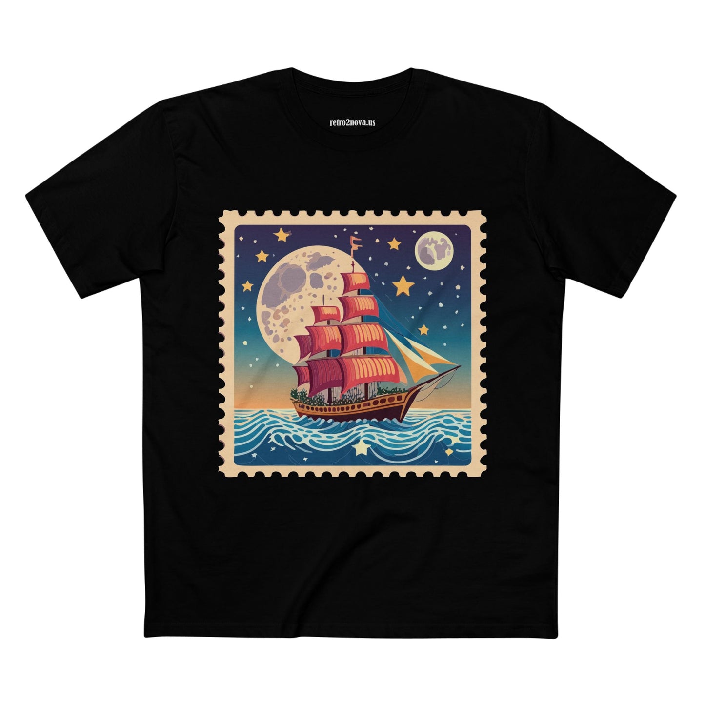 Stamp Shirt Postage Stamp Tee Unisex Premium Cotton Art Design Original Art By Retro2Nova Collection
