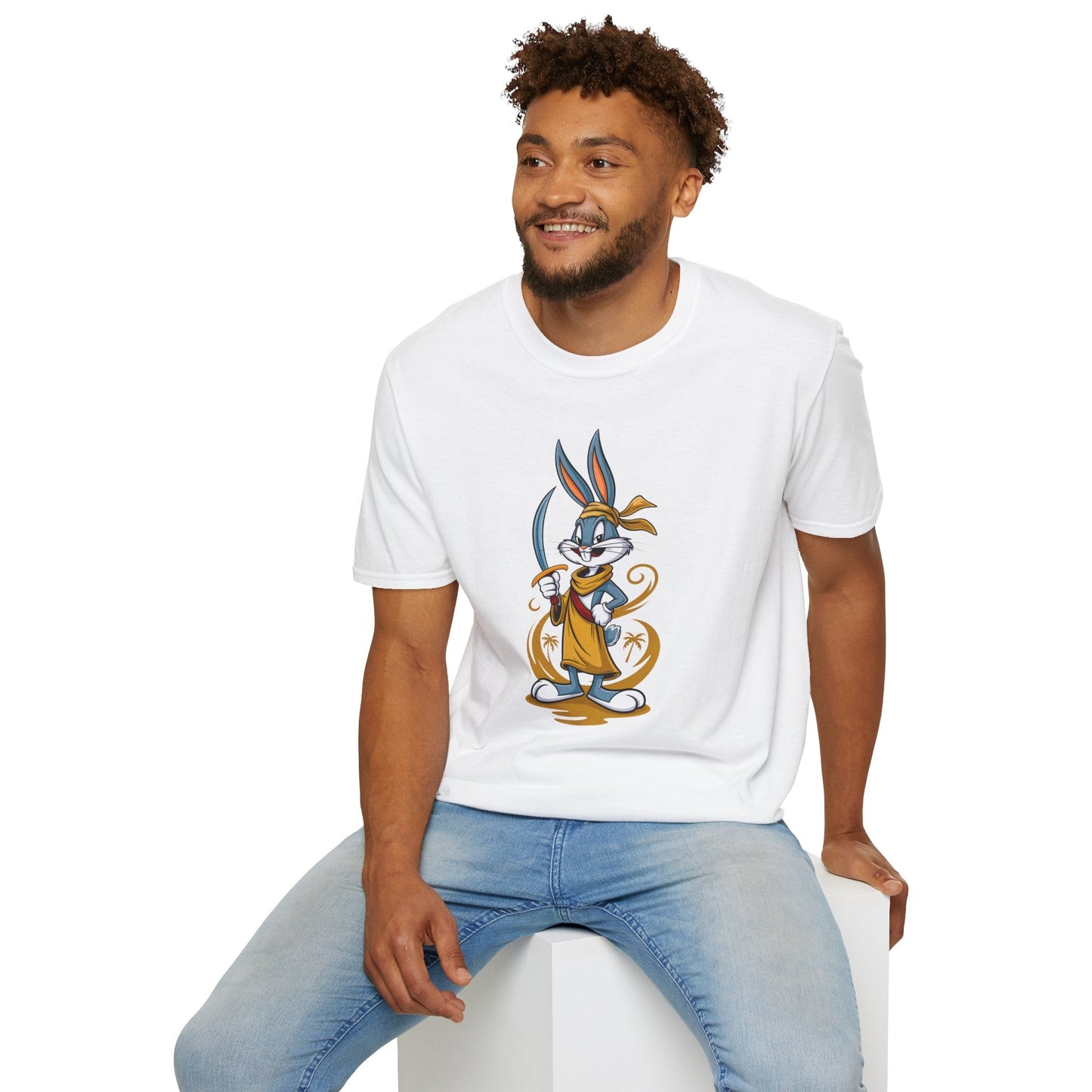 Bugs Bunny T Shirt Unisex Short Sleeve Cartoon Graphic Animation Gildan Softstyle 64000