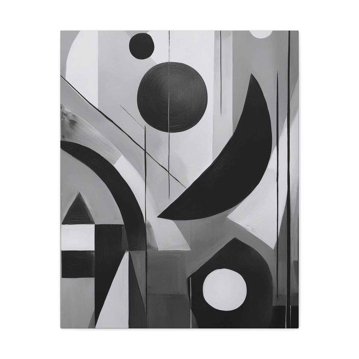 Black Abstract Painting Print Canvas 20x24,20x30,24x30, 24x32,24x36,30x40, 32x48,36x48,40x60 Pine-Wood Inner Frame ABS-17