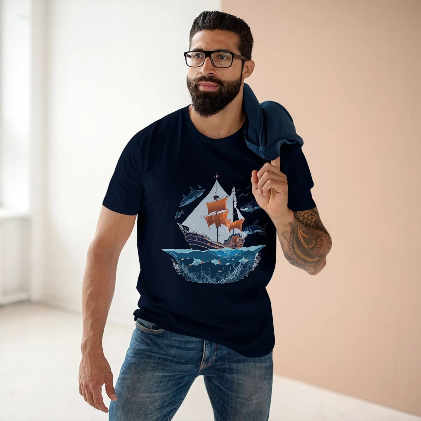 Ocean Coast Graphic Unisex 100 Cotton Staple Tee 32