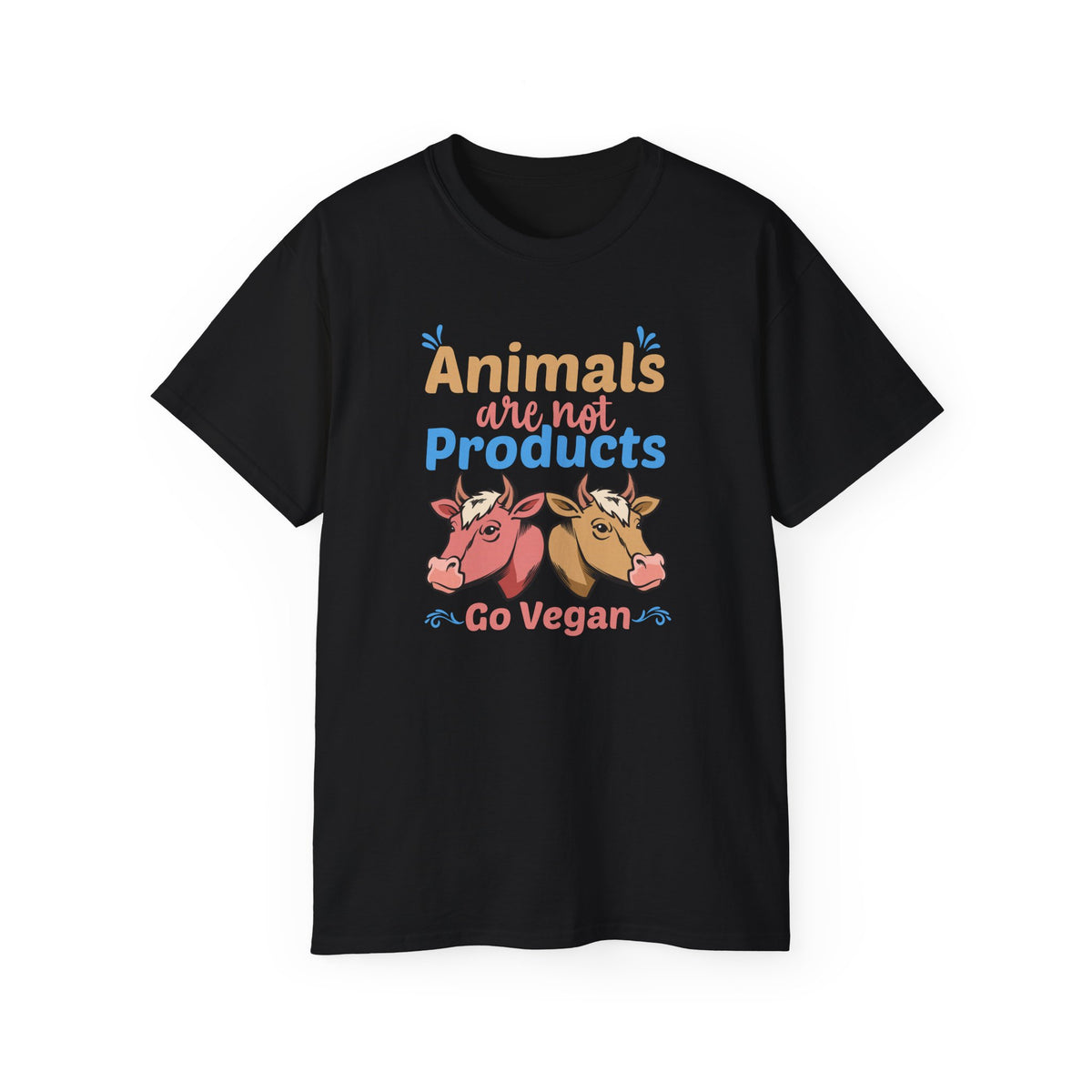 Animals Are Not Products Go Vegan T-Shirt | Vegan Animal Rights Tee
