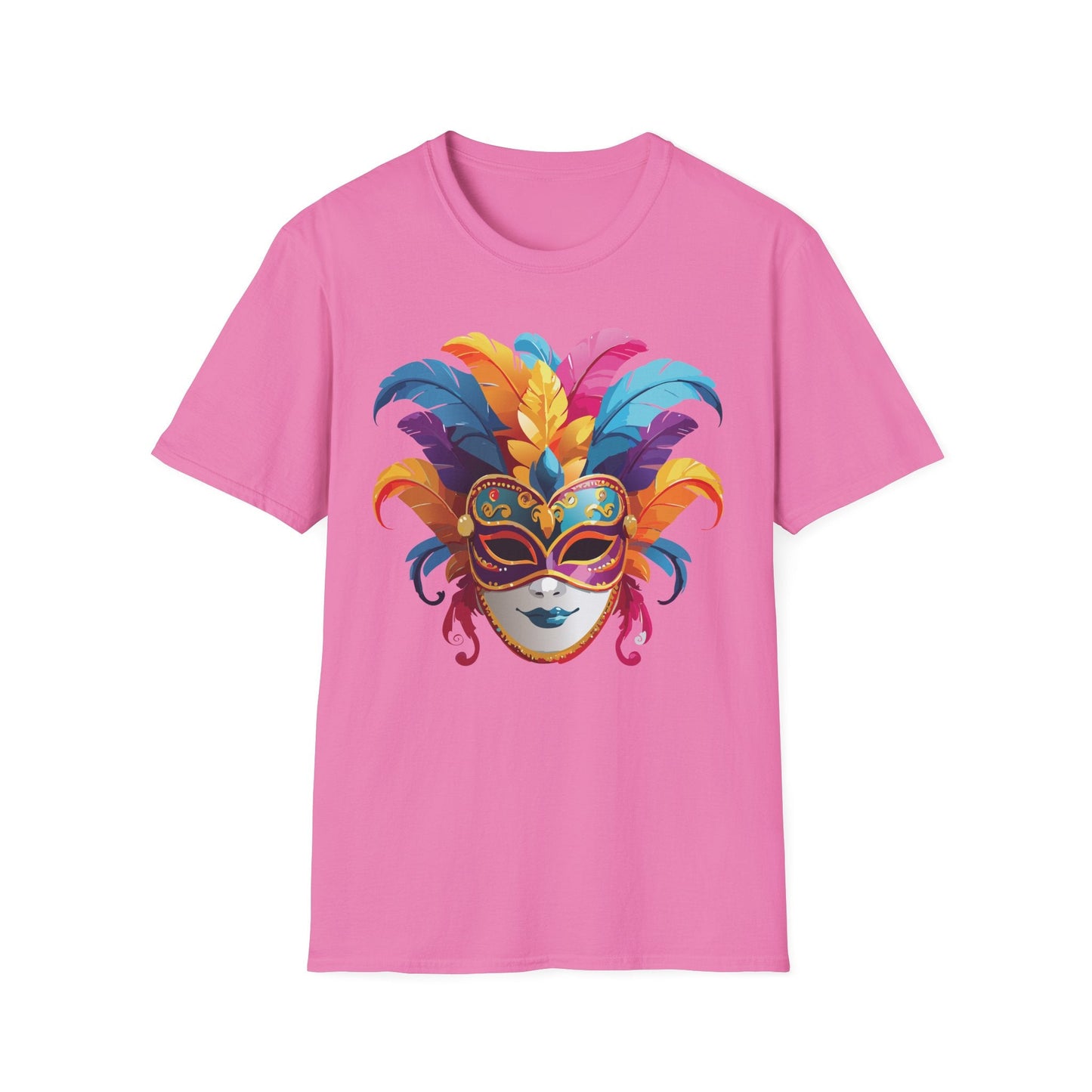 Mask Tee Shirt Unisex Masquerade Design Gildan Softstyle 64000 100 Percent Cotton