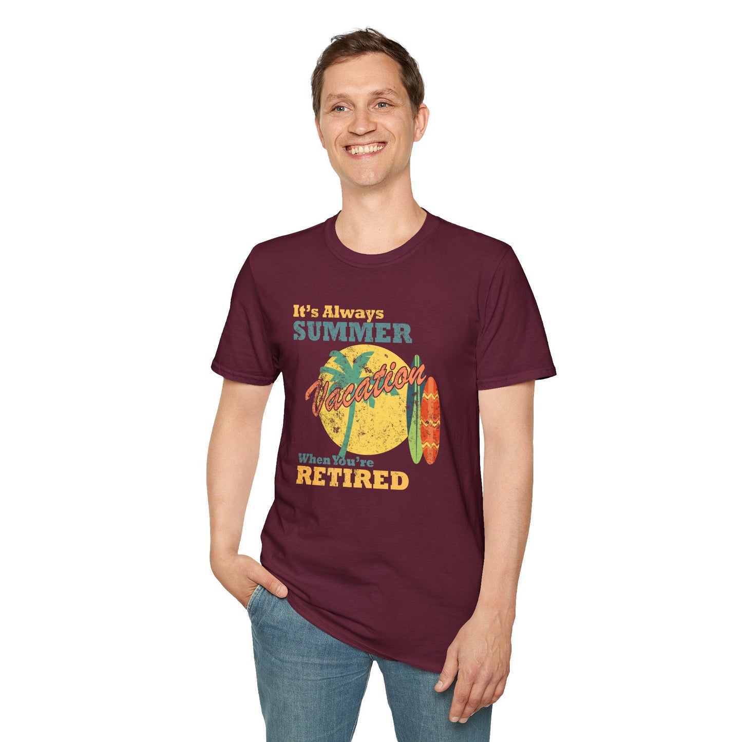 Summer Unisex T Shirt With Art Design Gildan Softstyle 64000 100 Percent Cotton Tee