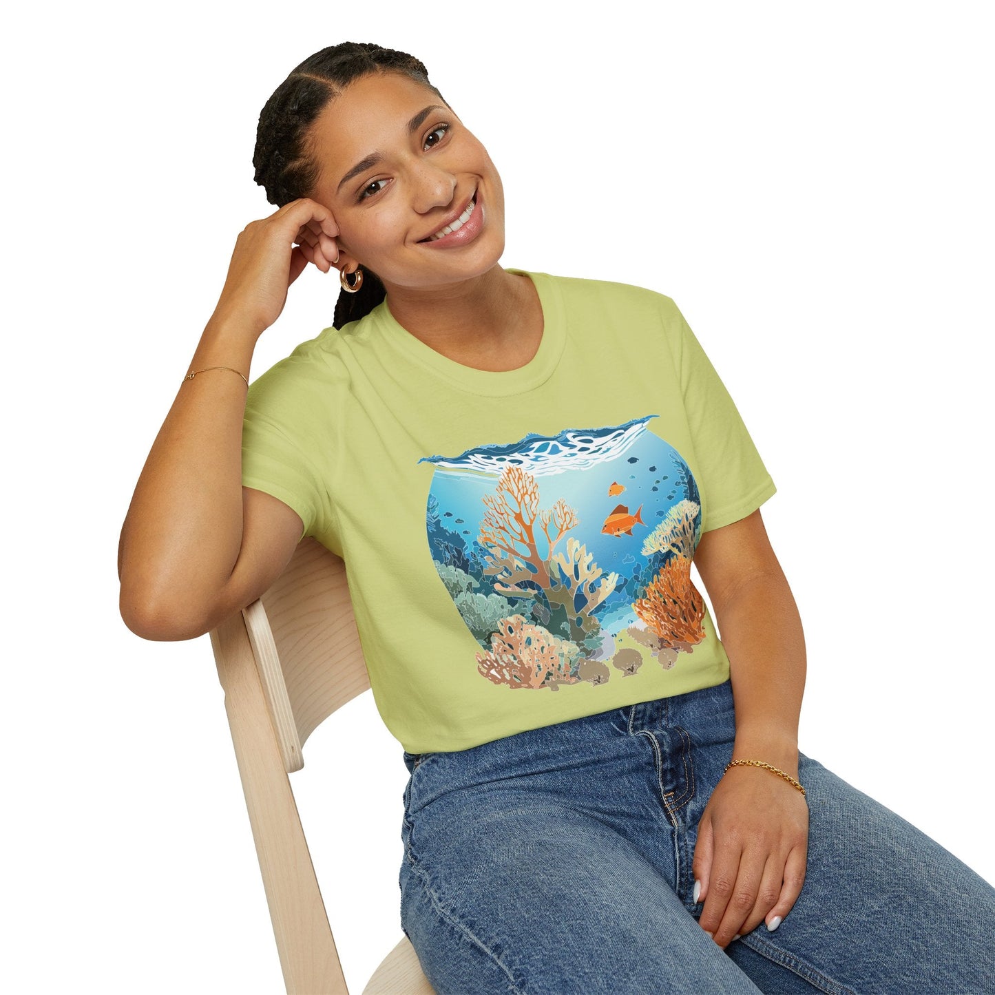 Ocean Tee Shirt Unisex Gildan Softstyle Cotton Tee Shirt 64000 Lightweight Breathable Comfort