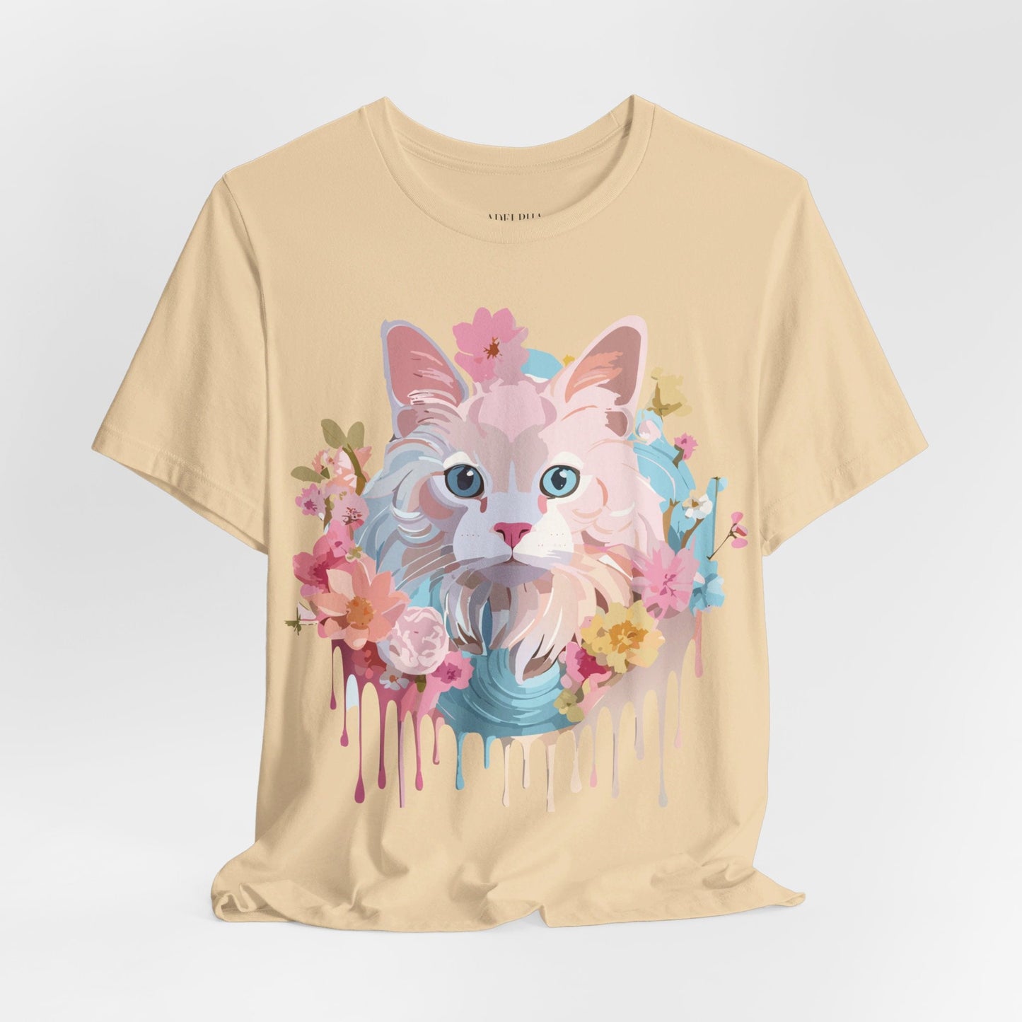 Cat Graphic T Shirt Unisex Short Sleeve Vintage Adelpha Art Tee