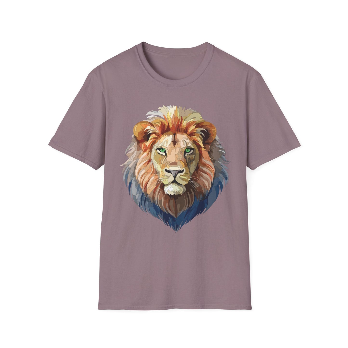 Lion Floral Tee Unisex Gildan Softstyle 64000 Cotton Short Sleeve Shirt
