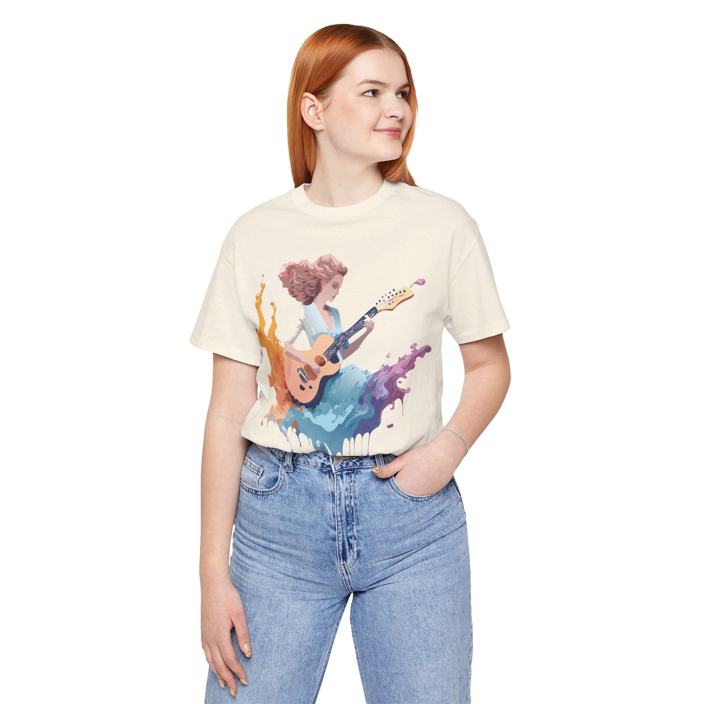 Music Graphic Unisex 100 Cotton Vintage Art with Musical Elements Tee 38