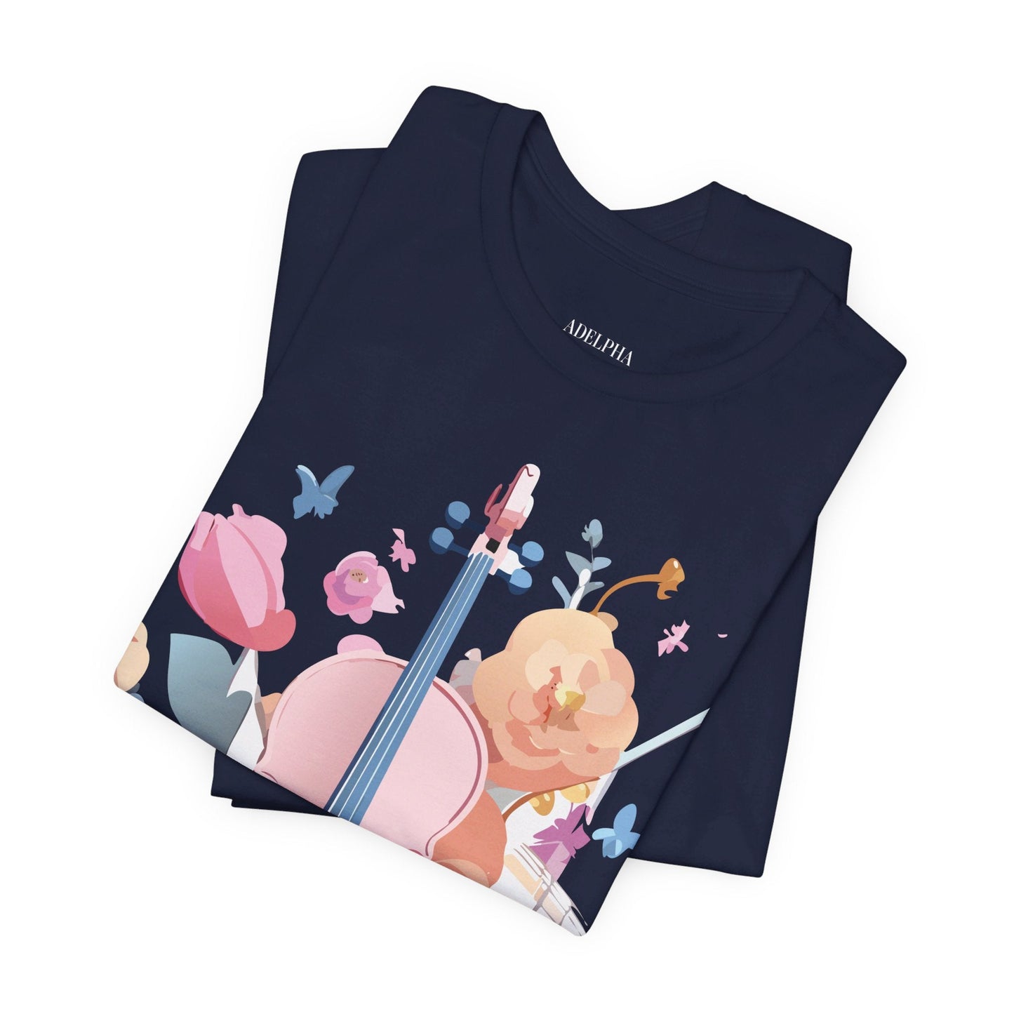Music Graphic Unisex 100 Cotton Vintage Art with Musical Elements Tee 9