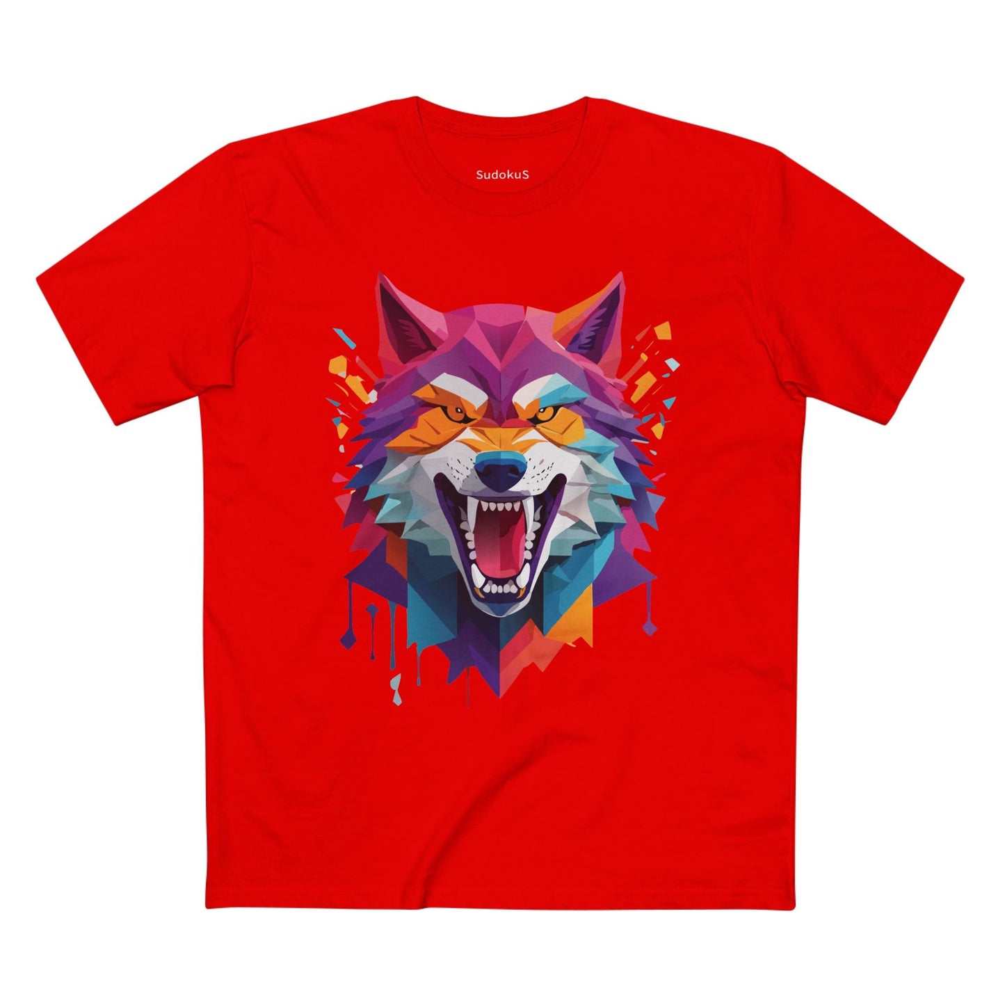 Wolf Graphic Unisex 100 Cotton Staple Tee with Animal Design Artwork 17