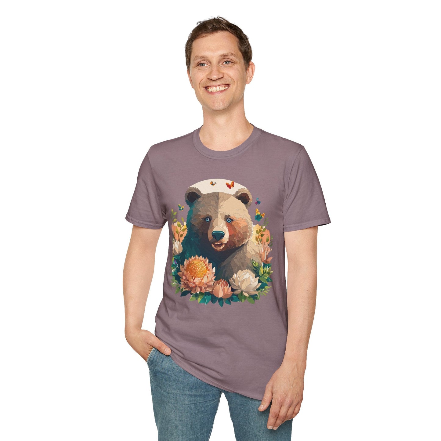 Bear T Shirt Unisex Teddy Bear Shirt Softstyle 100 Percent Ring Spun Cotton Tee Essentials