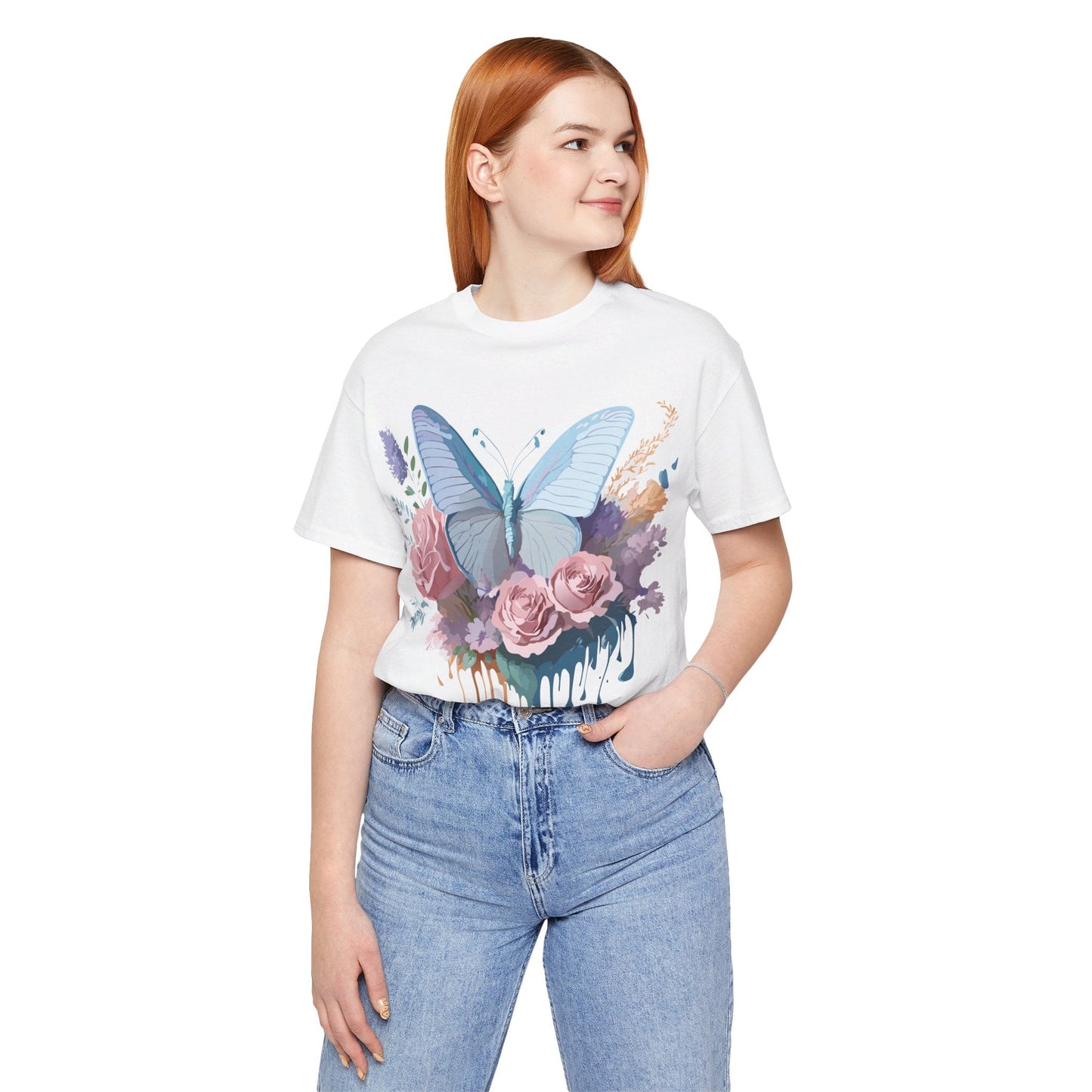 Butterfly Graphic Tee Unisex Jersey Shirt Adelpha Vintage Art Design