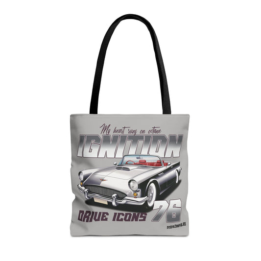 Classic Vintage Car Graphic Canvas 100 Poly Durable 3 sizes Tote Bag 7